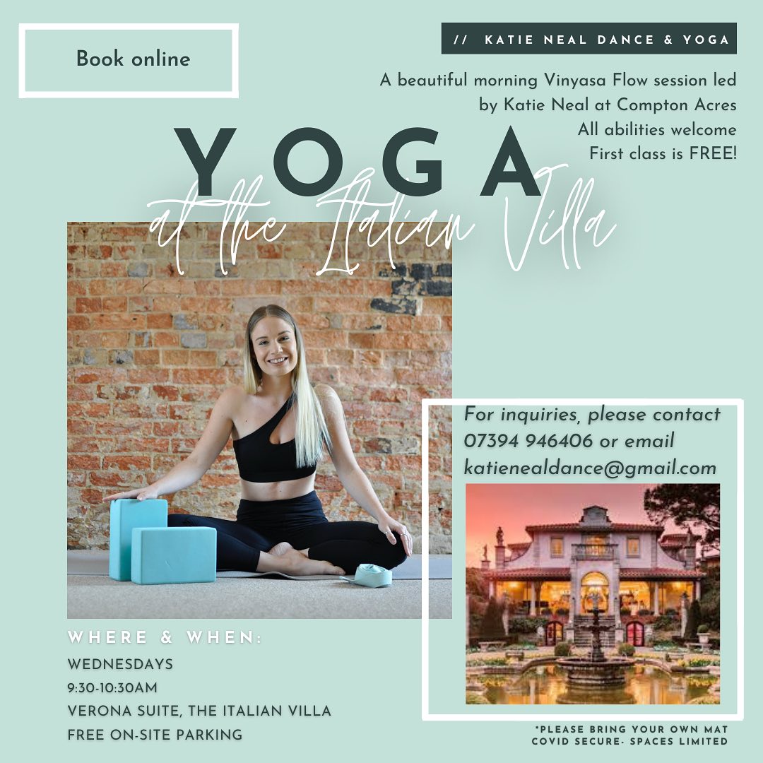 ๐ง๐ฝโโ๏ธ New Year, Same Class ๐ง๐ฝโโ๏ธ Join us for Vinyasa Flow on Wednesdays at The Italian Villa, Compton Acres ๐ณ First Class is free, just message us to let us know youโre coming! Been before? Book online via our website ๐ป #yoga #comptonacres #sandbanks #kndy #dance