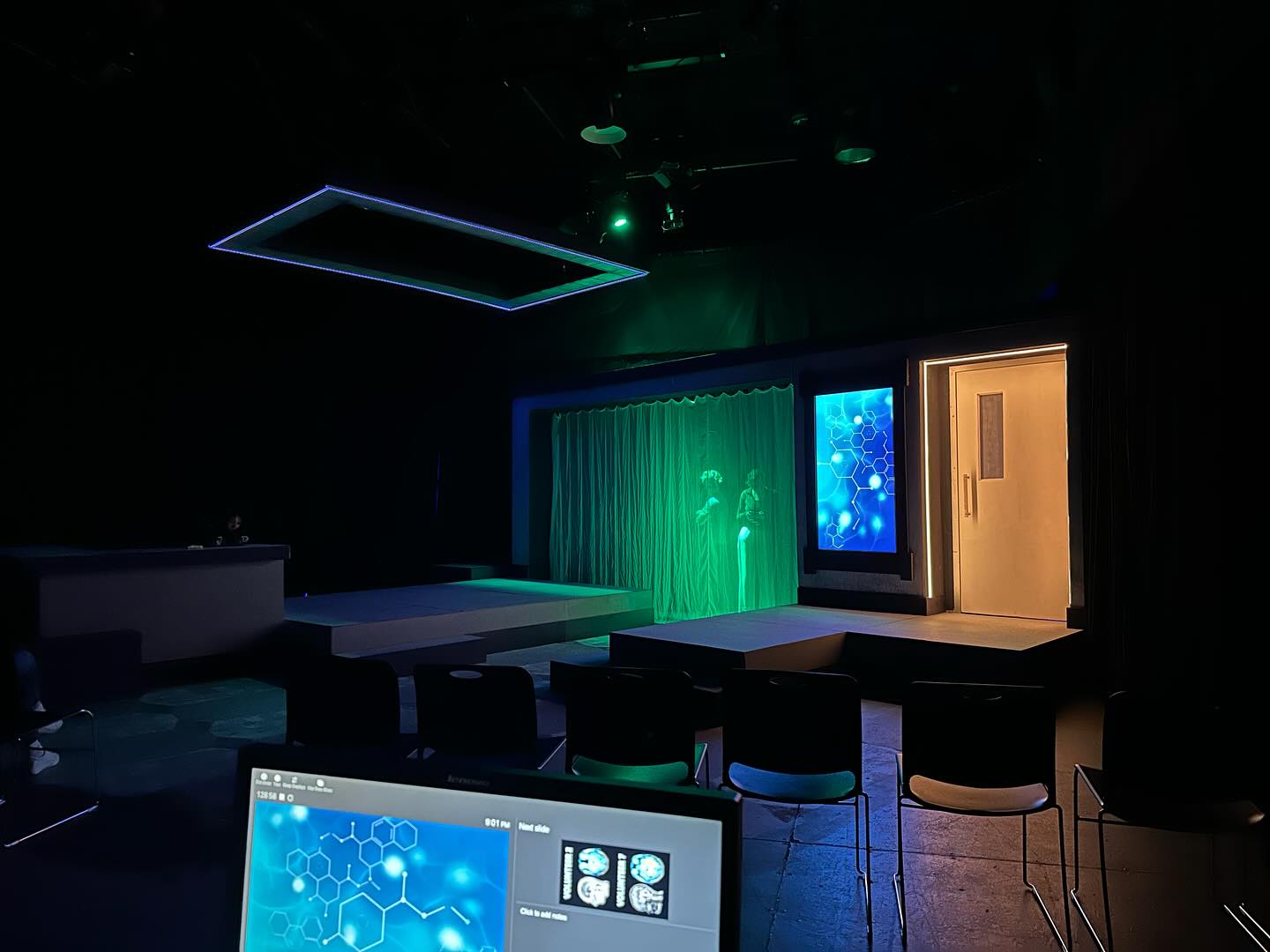 A very happy opening weekend to TWO incredible projects!!
The Effect @iwusota is a modern medical drama exploring mental health and human connections set in a doctor’s office slowly becoming a psychological pressure pot. Getting to come back and design for IWU has been an absolute delight, as have the students I’ve been able to collaborate with these past few weeks! 💚(Also, in addition to designing the set for this show, I also designed all of the video content for the built in TV screen!)
Red Riding Hood @the_rose_theater is a fairytale forest that sprouts from a vaudevillian stage-turned-cottagecore in this meta-theatrical retelling! It was such a whirlwind pleasure to drop back in to Omaha and work with the amazing team at the Rose ❤️🌹 This is the second time I’ve arrived to a set already finished and beautiful, so this time I also took on painting the lobby photo op for the kids coming to see the show!
#scenicdesign #scenicdesigner #iwusotaalumni #childrenstheatre