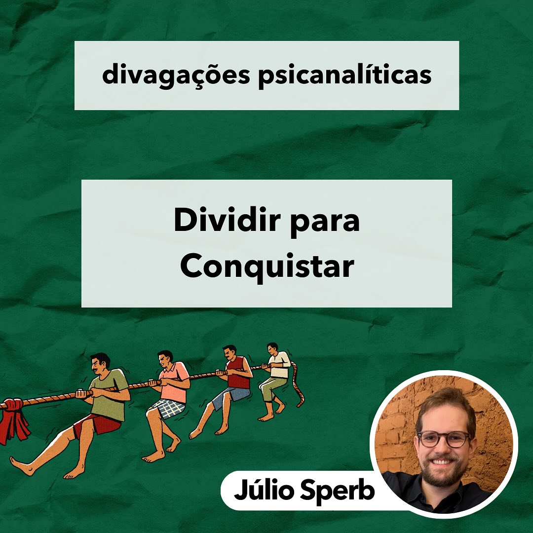 Neste post, divagações a partir de uma conversa onde usamos o termo “dividir para conquistar”.
#divagaçõespsicanalíticas #psicanálise #burnout #narcisismo #poder #psicanalise #psicoterapia #psiquiatria #psicologia