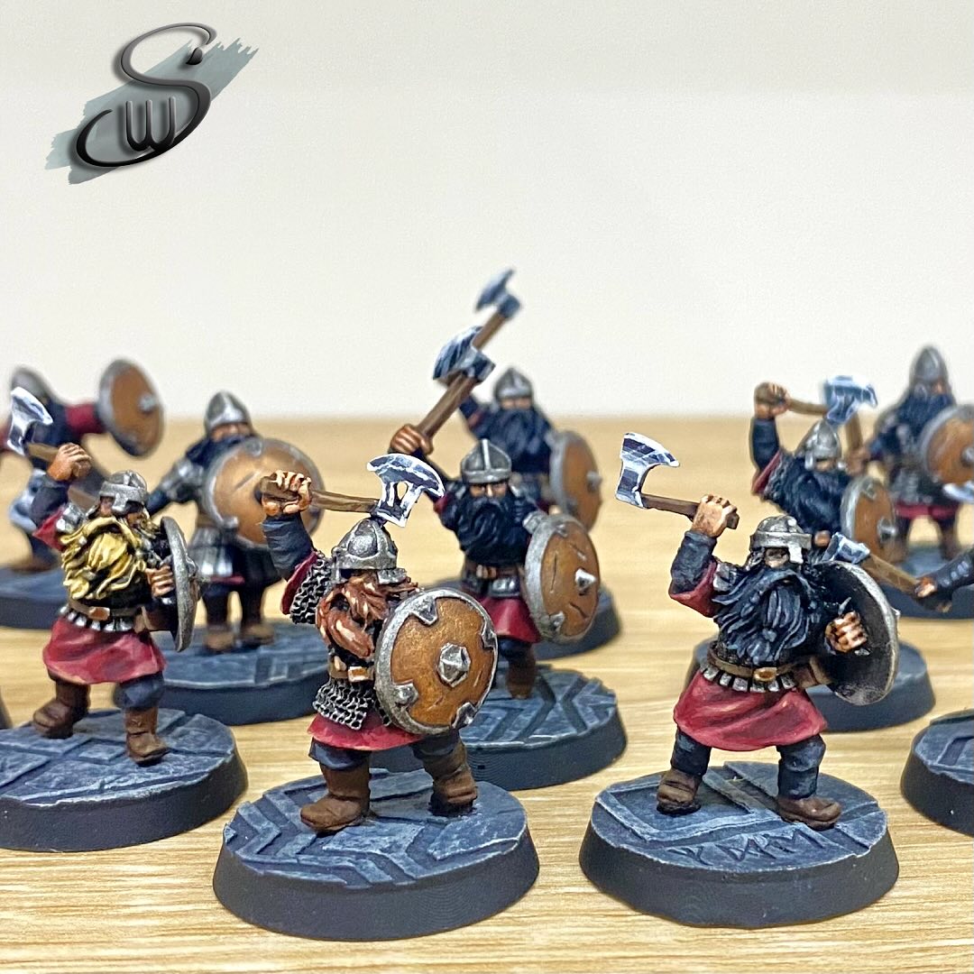 Dwarves are trained to fight in their youth, taking to the field of battle in kinbands next to wise veterans, who impart expertise gained through constant combat. This training creates skilful soldiers and a fighting spirit as strong as the mail that protects them. The sharp axes of the Dwarves and their stubborn courage are rightly feared among the servants of evil.
#khazaddum #moria #balinstomb #dwarves #durinsfolk #thehobbit #mesbg #hobbit #warhammercommunity #paintingwarhammer #middleearthstrategybattlegame #sbg #lotr #lordoftheringsminiatures #lordoftheringstabletop #tolkien #lordoftheringssbg #thelordoftherings #lordoftherings #middleearth #tabletop #tabletopgaming #wargaming #gw #gamesworkshop @warhammerofficial