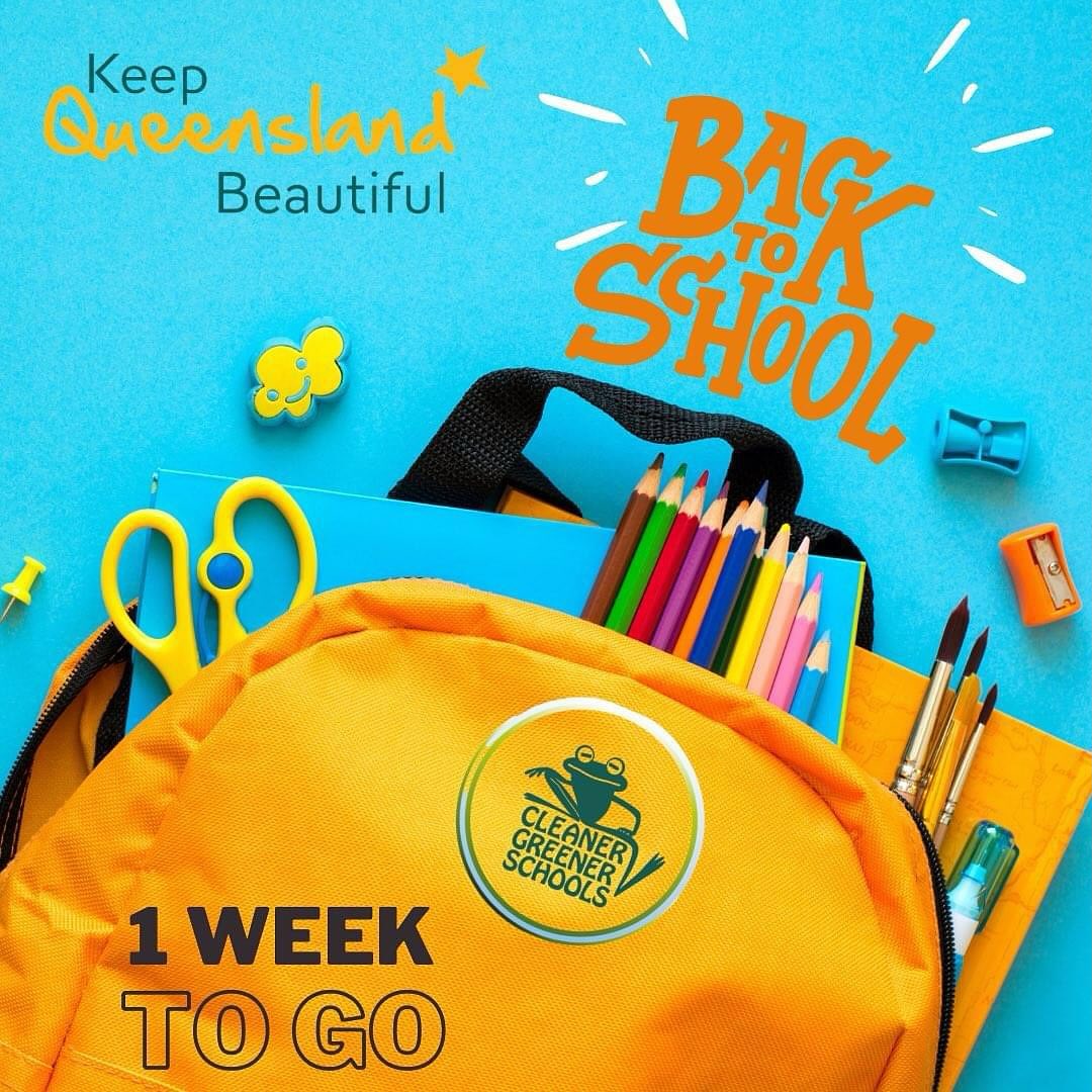 Next week, school is back! We are so excited to dive into our #cleanergreenerschools learning @keepqueenslandbeautiful
@aaee_national @qldeducation @di4bulimba
#lovequeensland #queensland #keepqueenslandbeautiful #ourqld #thisisqueensland #wasteeducation #littereducation #recycling #qldrecycling