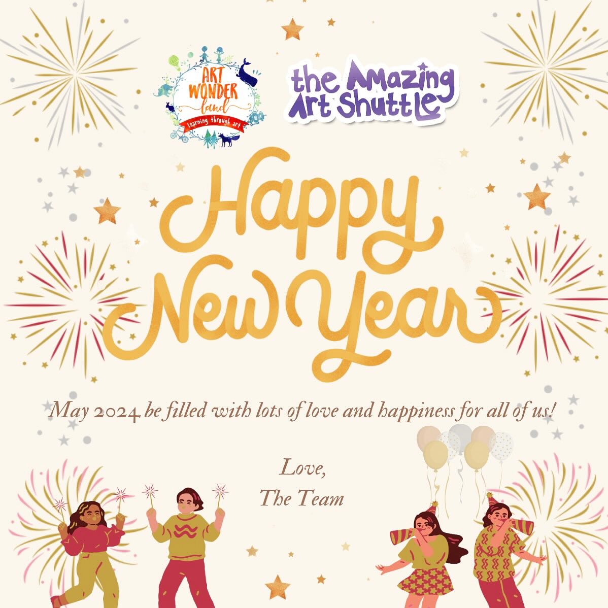 As the new year beckons, the team at Art Wonderland has been busy dreaming up new Art Adventures! What new artsy fun awaits us in 2024? We can’t wait to welcome the new year and continue spreading love and happiness through Art.
Here’s wishing everyone a beautiful 2024 and may we continue to bring awesome and impactful art programmes to the community.
#happynewyear #newyearnewadventures #meaningfulart #impactingcommunities #artinmyheart #colourfuldays #childrenartsg #artstudiosg #kidsartclass #childrenartclassessg #havefunwithart #artwonderlandsg