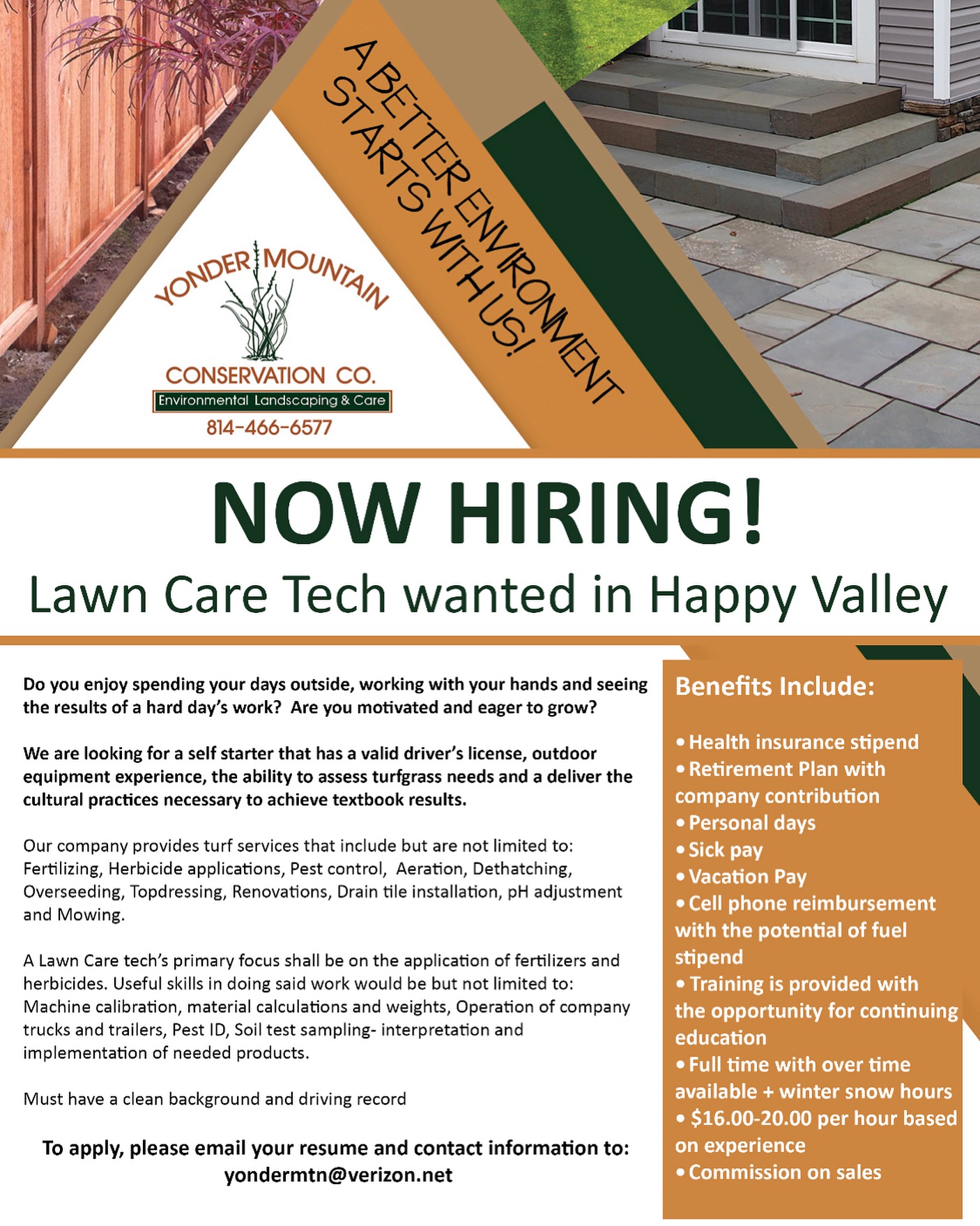 🌱We’re growing! Join our team. 🌱
-
-
-
#statecollege #landscaper #yondermountain #conservation