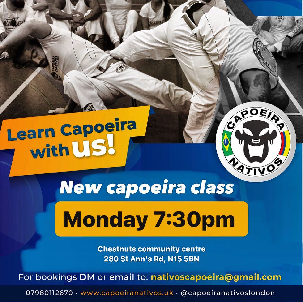 ✅Do you know what Capoeira is?
✅TRIAL SESSIONS FOR BEGINNERS
👉🏽for bookings DM or Email 👈🏽 #greenlanes #sevensisters #manorhouse #Tottenham
@capoeiranativoslondon @japaonativo
✅THE BENEFITS👇🏼
1. Strengthens and tones the body: Due to its aerobic and acrobatic nature, capoeira provides a full-body workout. The constant movements used in the dance-like martial art encourage flexibility, agility, and body coordination.
2. Improves mental clarity: Many of the moves used in capoeira require focus and intense concentration. The incessant focus and control over movements stimulates the brain, allowing for improved mental clarity.
3. Cultivates creativity: Capoeira encourages artistic expression through its complex movements. The combination of music and movement encourages practitioners to be creative, often crafting their own unique choreographies.
4. Develops self-discipline: As a martial art, capoeira teaches self-discipline and respect. Through rigorous and challenging classes, capoeira practitioners learn how to work hard and be committed to mastering the skills of the art form.
5. Promotes connection: Capoeira is a social art form, so classes provide a great opportunity to meet new people, make friends and build a supportive communit
6. Improves flexibility and balance: The constant movement and stretching of capoeira help to improve your flexibility, coordination and balance.
7. Increases focus and awareness: Through the movements and techniques of capoeira, practitioners gain greater awareness, focus and mindfulness.
8. Enhances physical fitness: Capoeira is a great full-body workout and helps to strengthen the bod and improve overall physical fitness.
9. Good cardiovascular workout: Capoeira is an aerobic exercise, meaning it helps to increase cardiovascular endurance and overall heart health.
10. Beautifully expressive art form: Capoeira is a graceful and expressive art form that mixes movement, music and culture
-allowing practitioners to explore the physical, spiritual and mental aspects of the art.
#capoeira #capoeiralondon #capoeiranativoslondon @grupocapoeiranativos
