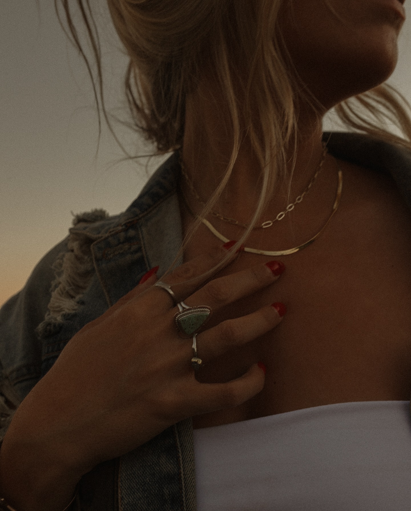 drenched in that dusty blue hour