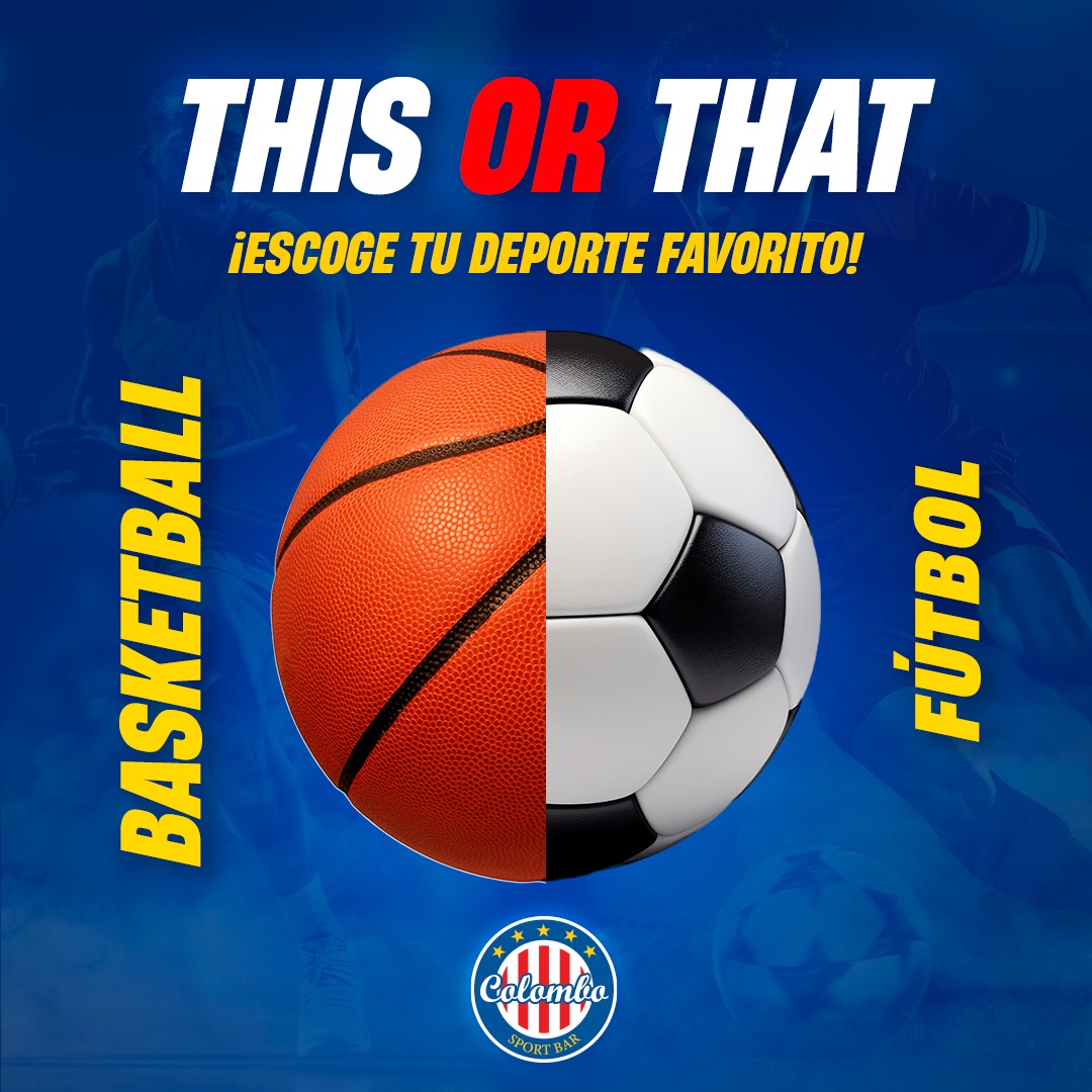 🔥 THIS OR THAT: ¡Elige tu deporte favorito! 🔥
🏀 Basketball o Fútbol ⚽
⚾ Béisbol o Voleibol 🏐
🎾 Tenis o Golf ⛳
¡Desliza para elegir y comparte con nosotros! ¿Cuál es tu preferido?
#Colombo #ThisOrThat #Deportes #Basketball #Fútbol #Béisbol #Voleibol #Tenis #Golf #SantoDomingo