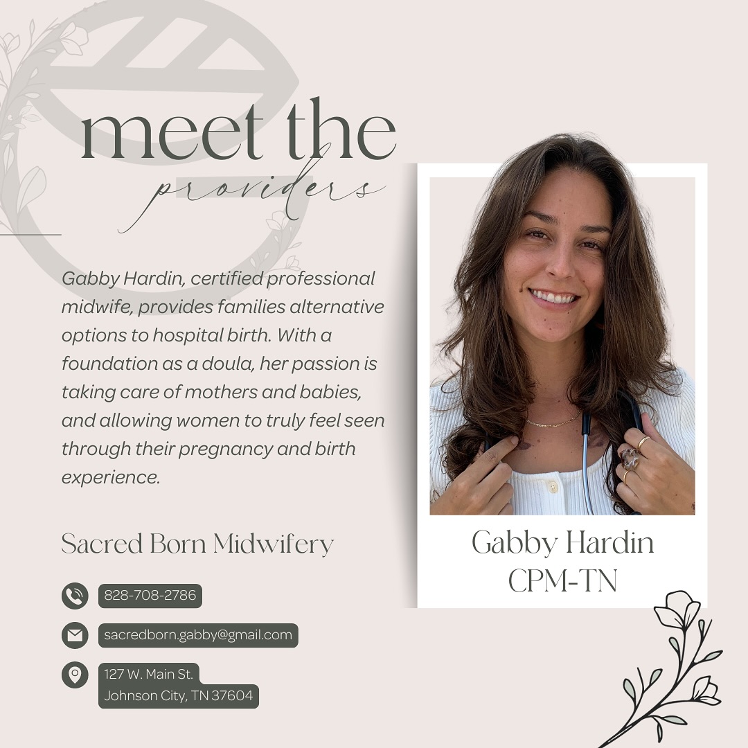 🌟 Let’s meet Gabby Hardin, certified professional midwife! 🌟
Licensed in TN and VA, Gabby offers a holistic approach to pregnancy and childbirth. Building on her experience as a doula, she started Sacred Born Midwifery where she provides individualized care that centers the needs and desires of the mother. Hardin is dedicated to creating a safe and nurturing environment where women can experience the joy and wonder of birth on their own terms.
Get more info about Gabby and @sacredborn :
📞 828.708.2786
📧 sacredborn.gabby@gmail.com
💻 www.sacredbornmidwifery.com
#GabbyHardin #CertifiedProfessionalMidwife #homebirth #naturalbirth #empoweredbirth #sacredbornmidwifery