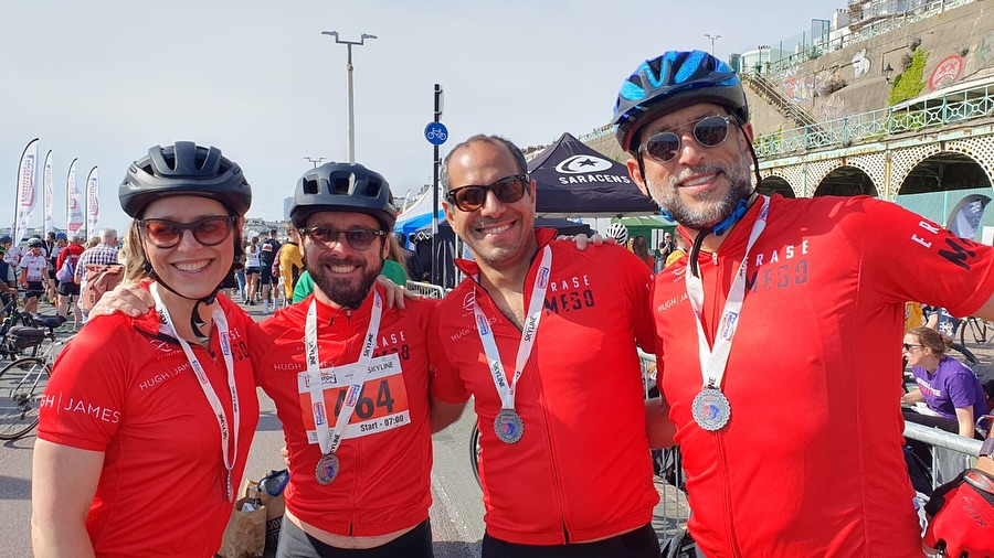 Well done to Kirsten’s team of friends at L2B today! Great times achieved considering lack of sleep.. and STiLL smiling!! Thank you all for your efforts!! Xx #erasemeso