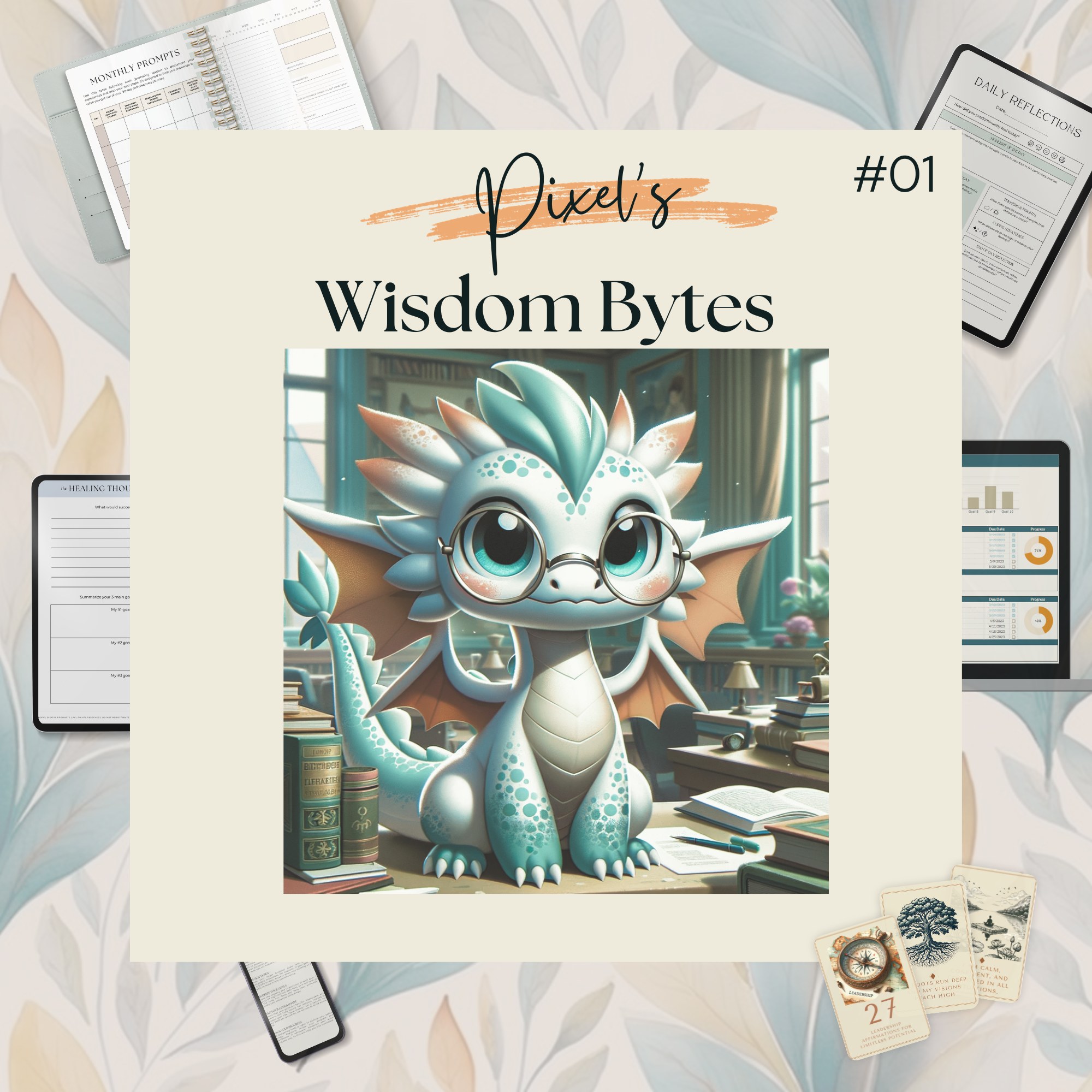 ✨Welcome to the first installment of Pixel's Wisdom Bytes! ✨
Pixel's Wisdom Byte #01: Go Digital, Stay Organized!
Pixel, our friendly digital guide, is here to unlock the secrets of seamless organization. With digital planners and journals, you can reduce paper clutter and always have your goals within reach. 📲📓
Pixel says, "Keep your dreams and to-dos just a tap away!" Embrace the ease of digital planning to streamline your day-to-day and make room for what truly matters - growth and mindfulness. 🌱
Are you ready to simplify your life with a digital touch? Let Pixel lead the way!
#digitalplanner #journaling #mindfulliving #organizewithpixel #ecofriendly #pixelswisdombytes01