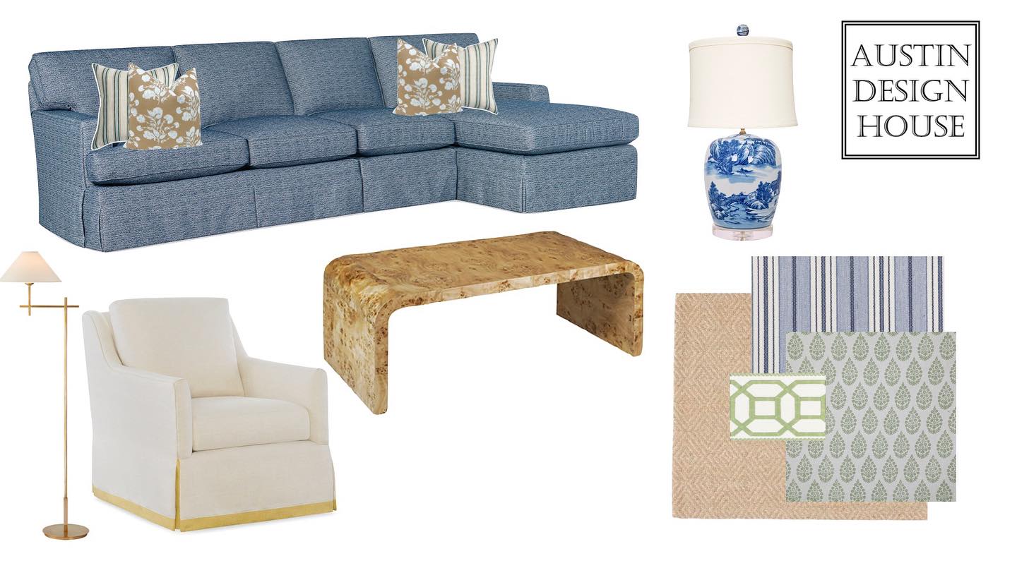 Working on client proposals this morning and loving this functional + timeless family room!