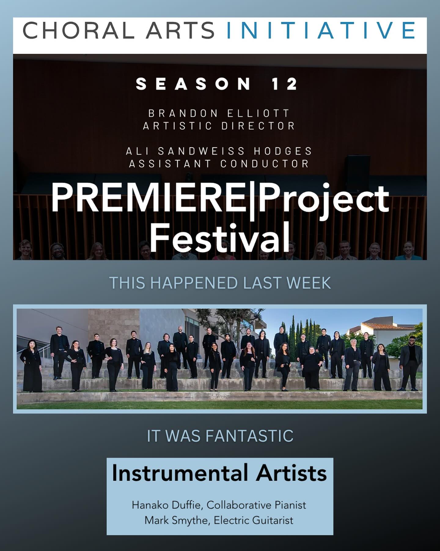 INCREDIBLE 4 days & nights in Irvine last week at the @choralartsoc PREMIERE|Project Festival. The program was vibrant, insightful, informative, grounded in reality and creatively embracing. HUGE thanks to CAI Artistic Director @belliott_music, Assistant Conductor @whathodges, 2024 CAI Faculty Dale Trumbore, @lyonhazzard & @iderrickskye and ALL the Choral Artists.
It was a privilege to rehearse and premiere a new work alongside selected CAI Fellows Clark Lawlor, Ayo Awosika, Nathan Scalise, Kelly Wang, Albert de la Fuente, Peter Walters, Lorna Katz, Austin Scott, Grace Coberly, Brandon DiNoto and Adán Fernández. REMEMBER THESE NAMES if you like new choral music!
.
.
.
#choralartsinitiative #premiereprojectfestival #ppf24 #ppf #cai #choirsofinstagram #choirsinger #choirkids #choir #choirchoirchoir #choirmemes #choirlife #choirmusic #choirdirector #composer #composersofinstagram #composerlife #orangecounty #orangecountymusic #ocmusic #ocmusicscene #losangeles #losangelesmusic #losangelesmusicscene #losangelesmusicians #irvine #newportbeach #costamesa #missionviejo #choirconcert