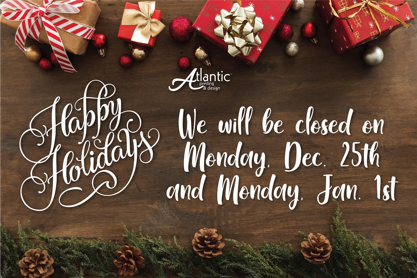 We are closed Christmas Day and New Year’s Day. Also, our West Long Branch office will be closed on December 29th, Manahawkin and Toms River will be open. We hope you have happy holidays and a wonderful new year!
