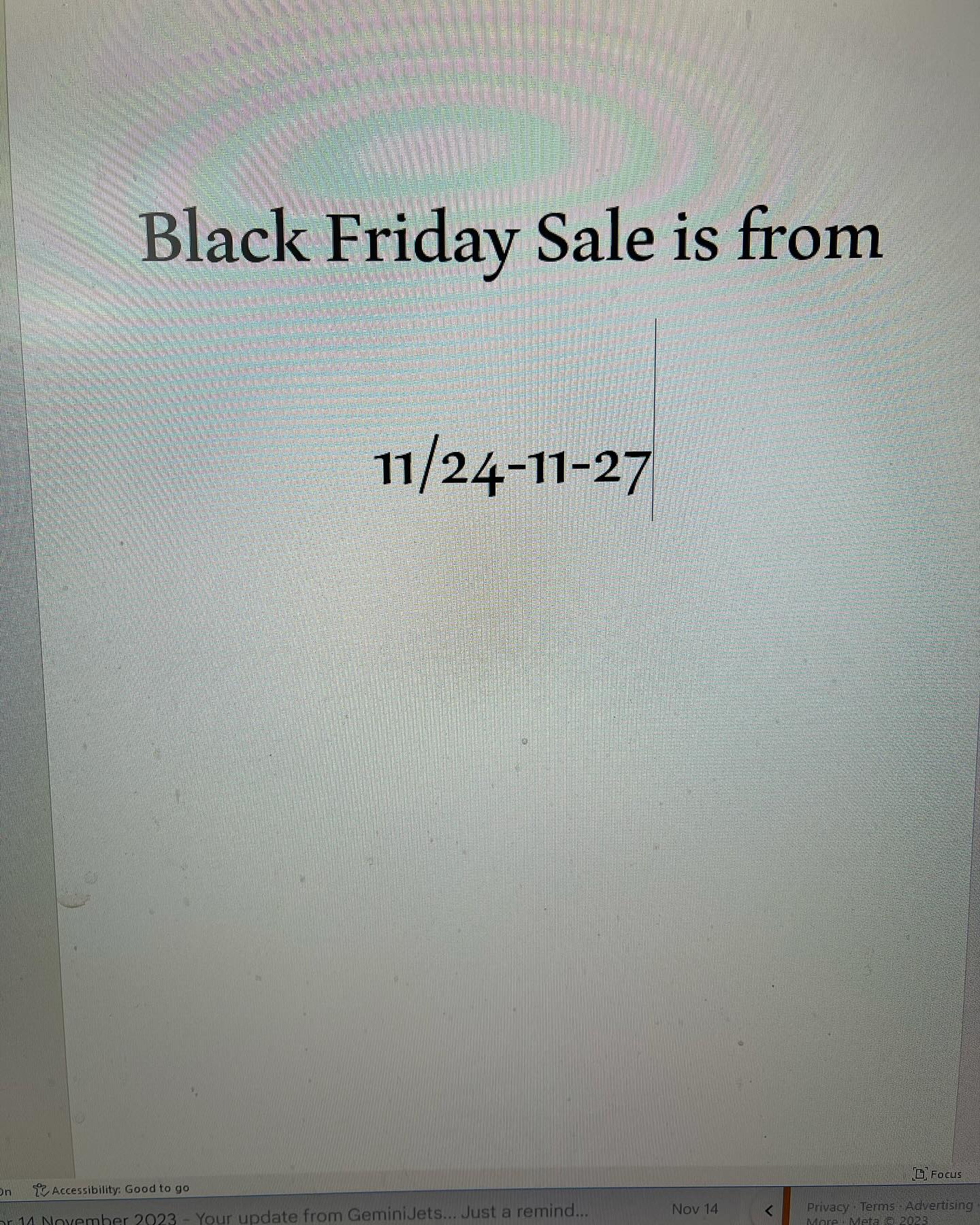 Ok folks we are posting up what we will have for Black Friday going through Cyber Monday. Online will be 15% off site wide, that’s over 5200 individual models and over 15,000 models. In store will be loose models for $15 each(in store only!) no matter if it’s a DC-3 to an A380, bring your own packing material and boxes to take them home. Great way to add to your collection, and some very rare models to be had. We have a bin of damaged models for $5 each, blowout deals on 1:500 scale models, great deals Corgi Military, and the list goes on. For the locals or for those visiting this is a sale that cannot be missed. Those shopping in person please respectful of other fellow collectors, we have plenty of models. See you at the shop this weekend! #modelcollector #corgi #geminijets #toddmodels #gemini #hobbymaster #tacoma #seattle #universityplacewa #lakewoodwa #tacoma_wa #kitsap #gigharbor #thurstoncounty #hobbyshop #modelairplane #modelairliner #ngmodels #pandamodels #aeroclassics #smallbusiness #veteranownedbusiness