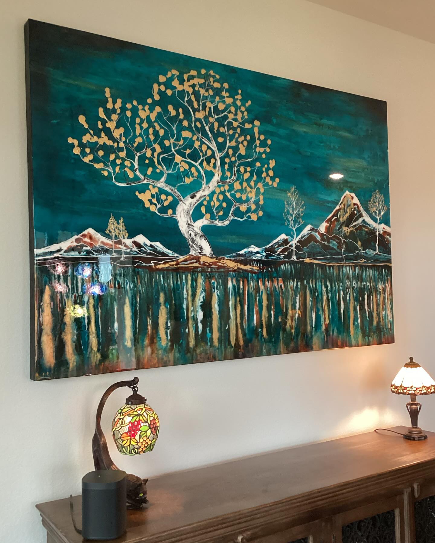 Just delivered this beauty!! What a fun couple of art lovers from #libertyhilltx
Commission came from @fabapagosa
.
.
.
#loveart #buyart #buyhandmade #buyfromartists #bearsnewwork #shoppagosa #pagosaspringsartist #eclipseanddeliveredart #