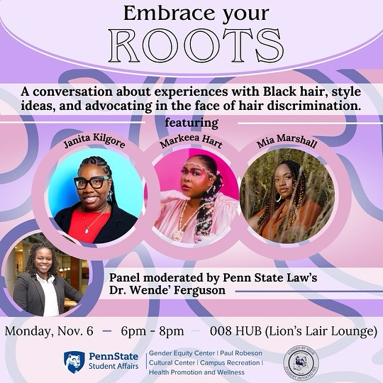 Next week I’ll be joining @basicallynita and @luxurae_hair at @pennstate for a discussion on Black hair💙🤍 very excited for this opportunity 🌟🙌🏾