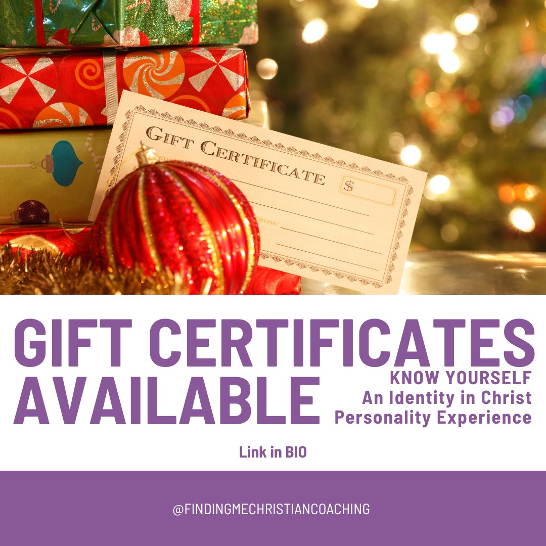 Want a unique gift for yourself or someone special?
I'm offering GIFT CERTIFICATES for KNOW YOURSELF: An Identity in Christ Personality Experience.
Plus you can buy one, get one FREE. This is an AMAZING bargain.
Click the link in BIO for KNOW YOURSELF to get all the details and see what's included, along with the bonuses offered.
This special offer ends soon, so don't wait to purchase.
#identityinChrist #specialoffer #giftcertificates #experiencegifts #ChristianEnneagramcoach #LifeCoachforChristianwomen #personalgrowth #Enneagram #Enneagram1 #Enneagram2 #Enneagram3 #Enneagram4 #Enneagram5 #Enneagram6 #Enneagram7 #Enneagram8 #Enneagram9 #identitycoach #Christianidentity #transformation #relationships #couplesgift #personality #uniquegifts