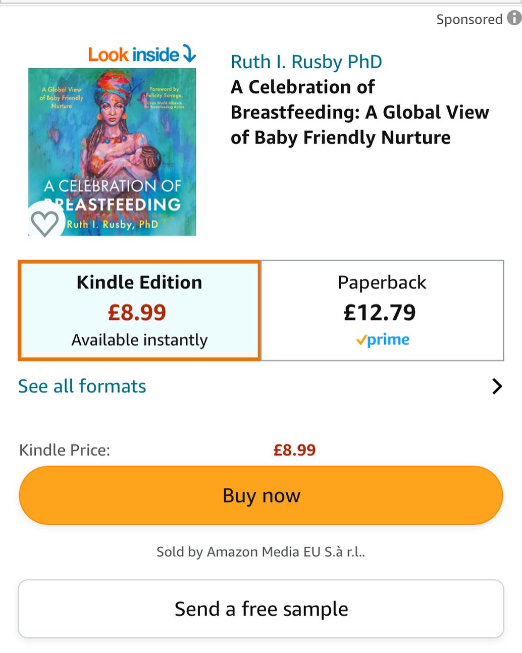 Beyond excited that the ebook version has started to go live on retailers' websites. You can see it available on Amazon.co.uk and it will soon appear on other retailers' sites, including Apple Books, Kobo, Google Play and numerous others. The paperback edition is available for pre-order and will be available in the next couple of weeks! Huge thanks to everyone who has helped me with this wonderful project… I have met so many kind and inspiring people along the way! Book launch TBA!
#breastfeeding #lactation #motherhood # babyfriendly #humanmilk #cultural #notforprofit