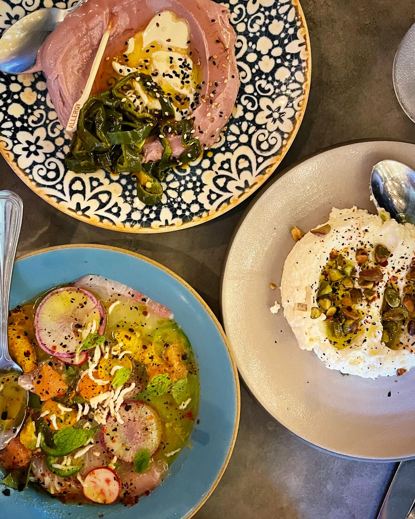 Last weekend I went on a little road trip down to Austin, and I just wanted to highlight a few of the amazing restaurants I went to that feature some healthy options on their menu✨
Photo 1: @abarestaurant - this was the first time I have been to this restaurant because it is so hard to get a reservation, but it is well worth the wait!! This Mediterranean restaurant’s menu featured so many delicious options, but my favorite was definitely the Japanese sweet potato hummus with roasted poblano peppers (top left in photo) 😍
Photo 2: @twohandsrestaurant - I first fell in love with this restaurant several years ago when I went to one of their NYC locations, and I am so glad to now have one in my home state (and I just found out one is opening in Dallas just a few minutes away from me!!!). I almost always get their Brassicas Bowl because I love it so much, but this time I switched it up and tried the seasonal scramble (eggs, pesto, peas, mint, snap pea salad, and feta on a sour dough toast), and it was SOOO good!!
Photo 3: @eatwellatx - I only recently heard about this spot in downtown Austin and was so excited to check it out. They advertise as being completely free of seed oils, gluten, dairy, soy, GMOs, and refined sugars, and everything was so great!! I tried the market fish ceviche, the local beet salad, and iced matcha latte (made with ceremonial grade matcha), and will definitely be going back in the future to try out more of their menu!
Photo 4: @elizabethstreetcafe - this has long been one of my favorites! The Red Fish (served in a chili broth) is to die for! Be warned though - it is a bit spicy! I also love the shrimp or tofu spring rolls, which may be a better option this time of year when you are already sweating just from being in Austin, let alone from having spicy food lol!
Let me know if you have any other recs for me to try out the next time I am in Austin!
#myhealthfullife #RD #RDN #RegisteredDietitian #health #healthy #healthyfood #healthylifestyle #food #foodie #nutrition #eatclean #foodblogger #lifestyleblogger #blogger #blog #foodinspiration #healthinspiration #restaurantguide #austinguide #austinfoodguide