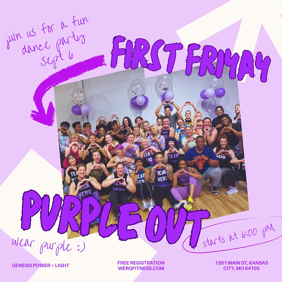We’re backkkkkkkkk! First Fridays x WERQ Fitness returns on September 6! Join us for a sweaty dance party:
Location: Genesis Power and Light
Date: Friday, Sept 6
Time: 6p-8p
Sign up in advance to save your spot on the dance floor. First 25 to sign up are free!!!! Link in our highlights.