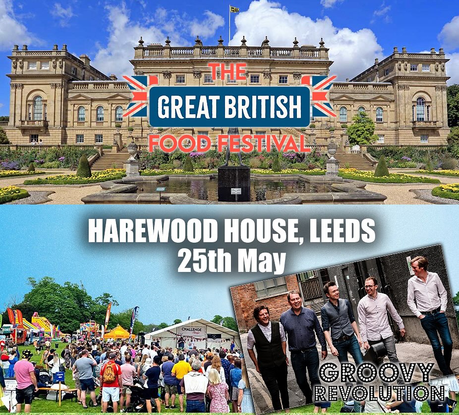 Great to be playing at @harewoodhouse for the @greatbritishfoodfestival again on 25th May!!! We loved the ones we’ve done for them already but this is hopefully even better!!
You can buy tickets on the website www.greatbritishfoodfestival.com
#harewoodhouse #greatbritishfoodfestival #gbff #gbfoodfestival #leeds