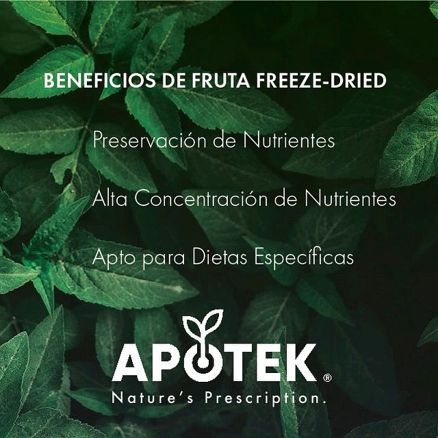 Los productos de APOTEK®️ buscan las fuentes de nutrición más saludable posibles. Nuestro proceso de liofilizacion asegura productos que preservan y concentran sus nutrientes y son aptos para dietas específicas…resultado: un snack totalmente saludable!!! 🌱❤️
#vegan
#glutenfree
#lactosefree
#noadditives