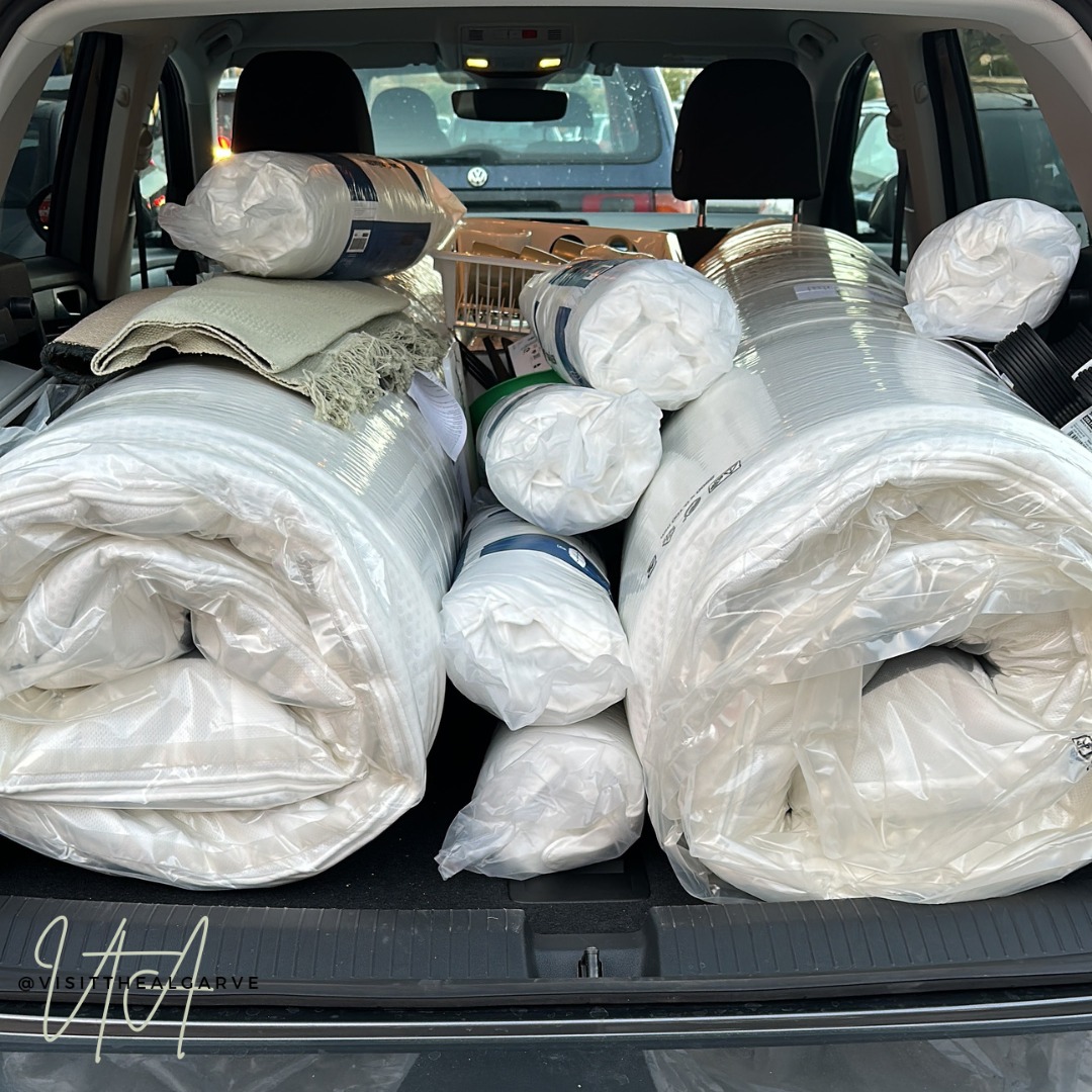 We loaded up the car with all the essentials to turn our beach flat into a coastal oasis. From cozy furniture to stylish decor, we're ready to make waves and create unforgettable memories. Can't wait to soak up the sun and enjoy the sweet serenity of our beachside retreat. 🌞🌴 ⎮ #BeachFurnishing #CoastalDecor #CreatingMemories