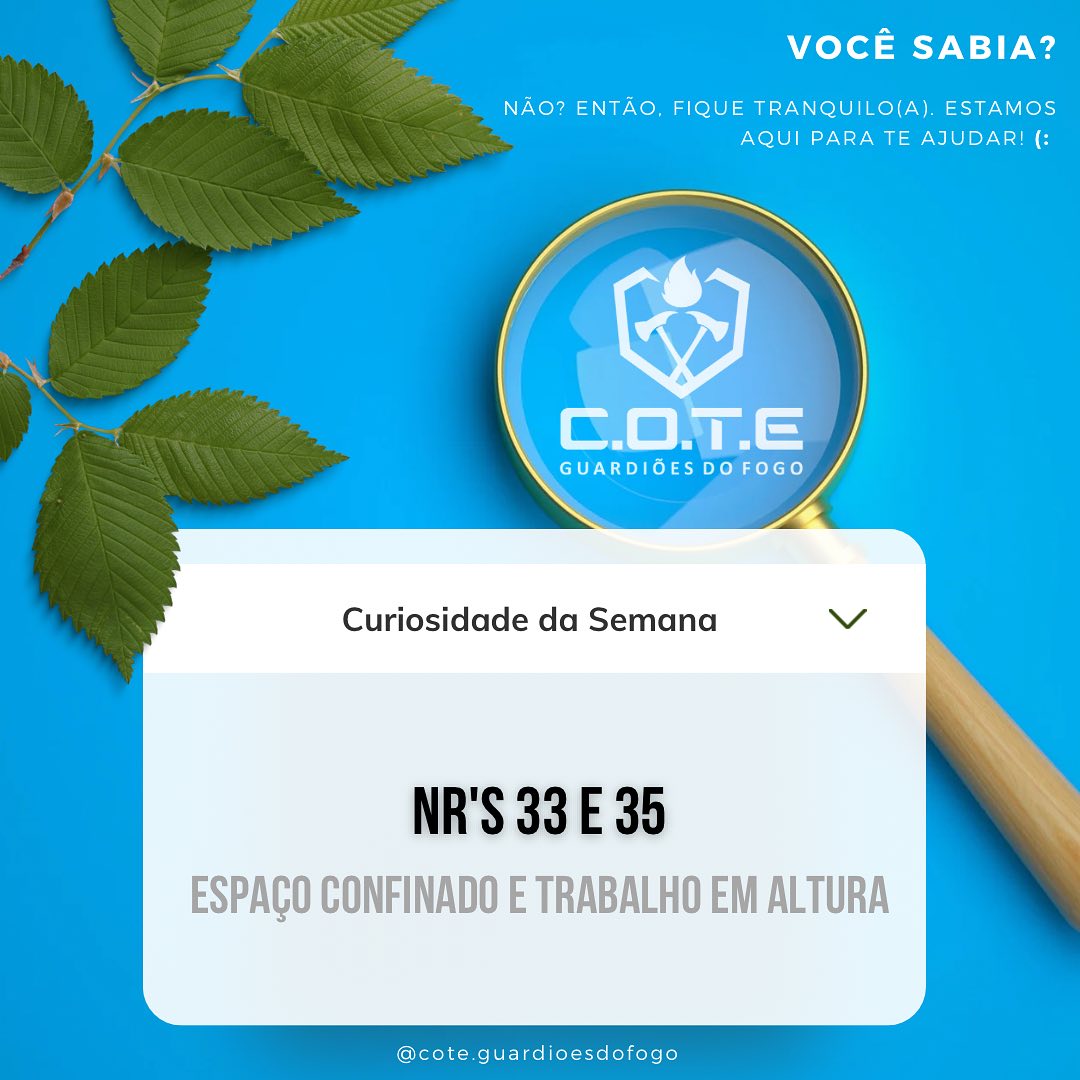 Neste post, estamos aqui para falar sobre algumas das Normas Regulamentadoras mais importantes do mercado de trabalho! 👷🏻♀️👷🏾♂️
⠀
Ficou interessado(a)? Venha você também se profissionalizar! Entre em contato conosco para maiores informações! 😍
⠀
Deixe também, aqui nos comentários, o que mais você gostaria de ver por aqui! ↓
⠀
Compartilhar conhecimento, é compartilhar vida! ❤️🤝
⠀
C.O.T.E. - Guardiões do Fogo,
“Lutando pela sua vida e seu futuro.”
⠀
#conhecimentoépoder #nr #mercadodetrabalho #normasregulamentadoras #treinamentos
