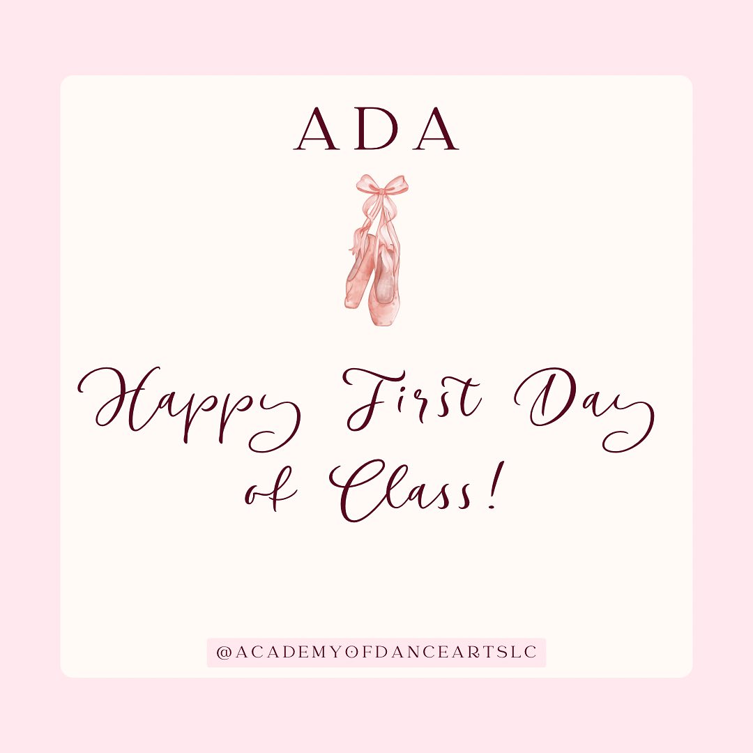 Happy first day of class!! We’re so excited to see you!! 🩰🪩✨