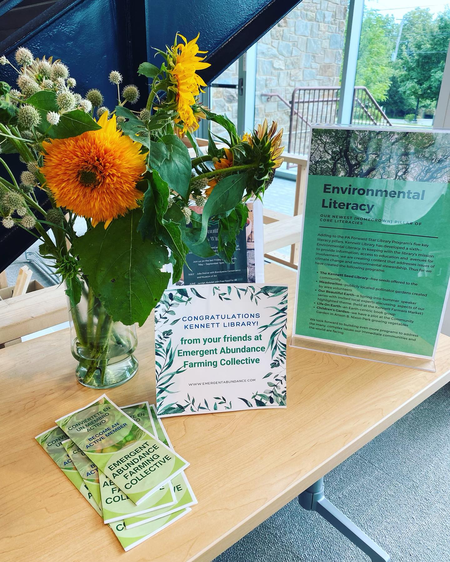 We are so glad to be friends with @kennett_library ! Congratulations on the beautiful new space! Looking forward to lots of growing and sharing opportunities! 💚
#kennettlibrary
#farmingcollective
#sharingabundance