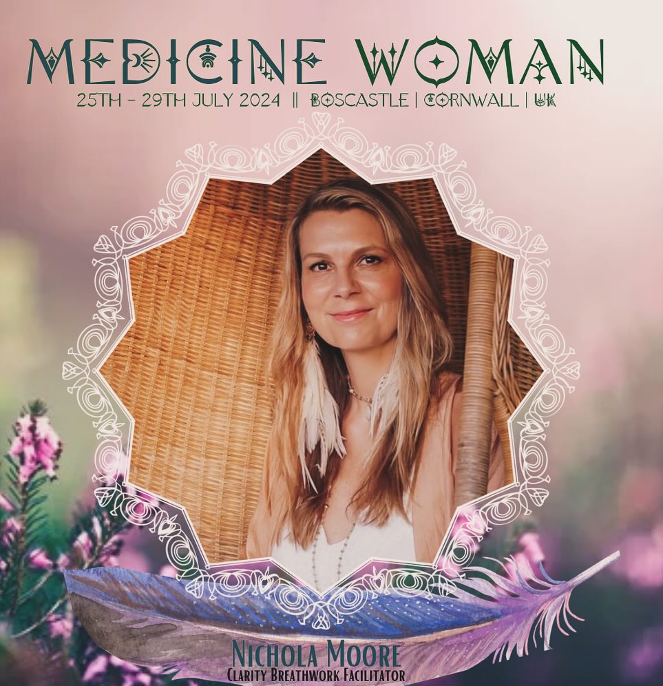 โA gathering to remember the ways of the wild womanโ. I will be offering a Breathwork at Medicine Woman in beautiful Cornwall next week, as we gather together in sisterhood. Last few weekend tickets are still available. Come and join us if you feel the call! ๐ @lucywyldemusic @medicine.woman.gathering @clarity.breathwork https://www.medicinewomangathering.com