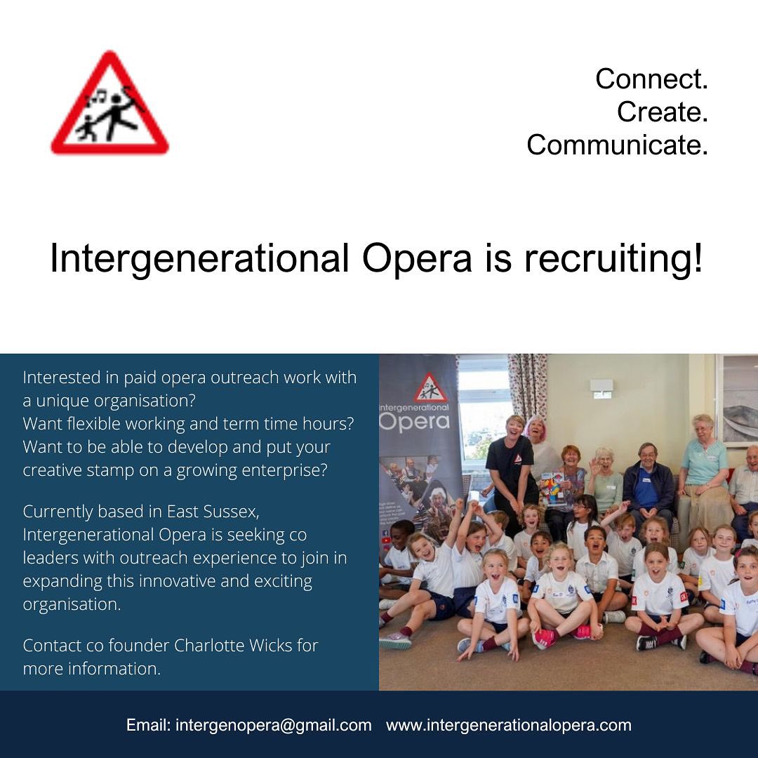 This looks like great opportunity for paid, flexible, term time opera outreach work. Email Intergenerational Opera now.
#opera #operasingersofinstagram #operasingers #operaoutreach