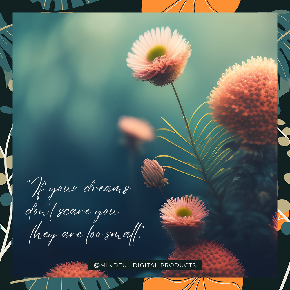 In the canvas of life, let's paint dreams so bold and bright, they light up the night sky! 🌌 Big dreams are the ones that give you butterflies, the ones that seem just a tad out of reach – but oh, how they make your heart race with excitement! They're not just dreams; they're adventures waiting to happen, stories waiting to be written. Dream big, dream brave, and let those dreams scare you into greatness. After all, in the pursuit of extraordinary dreams, we find our most extraordinary selves.
Let's dream, dare, and do! 💖
#MindfulLiving #DigitalPlanners #PersonalGrowthJourney #OrganizeYourLife #MentalWellness #BudgetingTips #SelfCareEveryday #MindfulnessMatters #GoalSetting2024 #CreativeOrganization #DigitalWellness #LifePlanning #EmpowermentTools #HabitTracking #SelfImprovement #MentalClarity #ProductivityHacks #WellnessJourney #MindfulMoments #DailyAffirmations #InspiringChange #OrganizationalGoals #FinancialWellness #ThriveDaily #PersonalDevelopment #PlanWithPurpose #MindfulPlanning #GrowthMindset #PeacefulLiving #MindfulProductivity