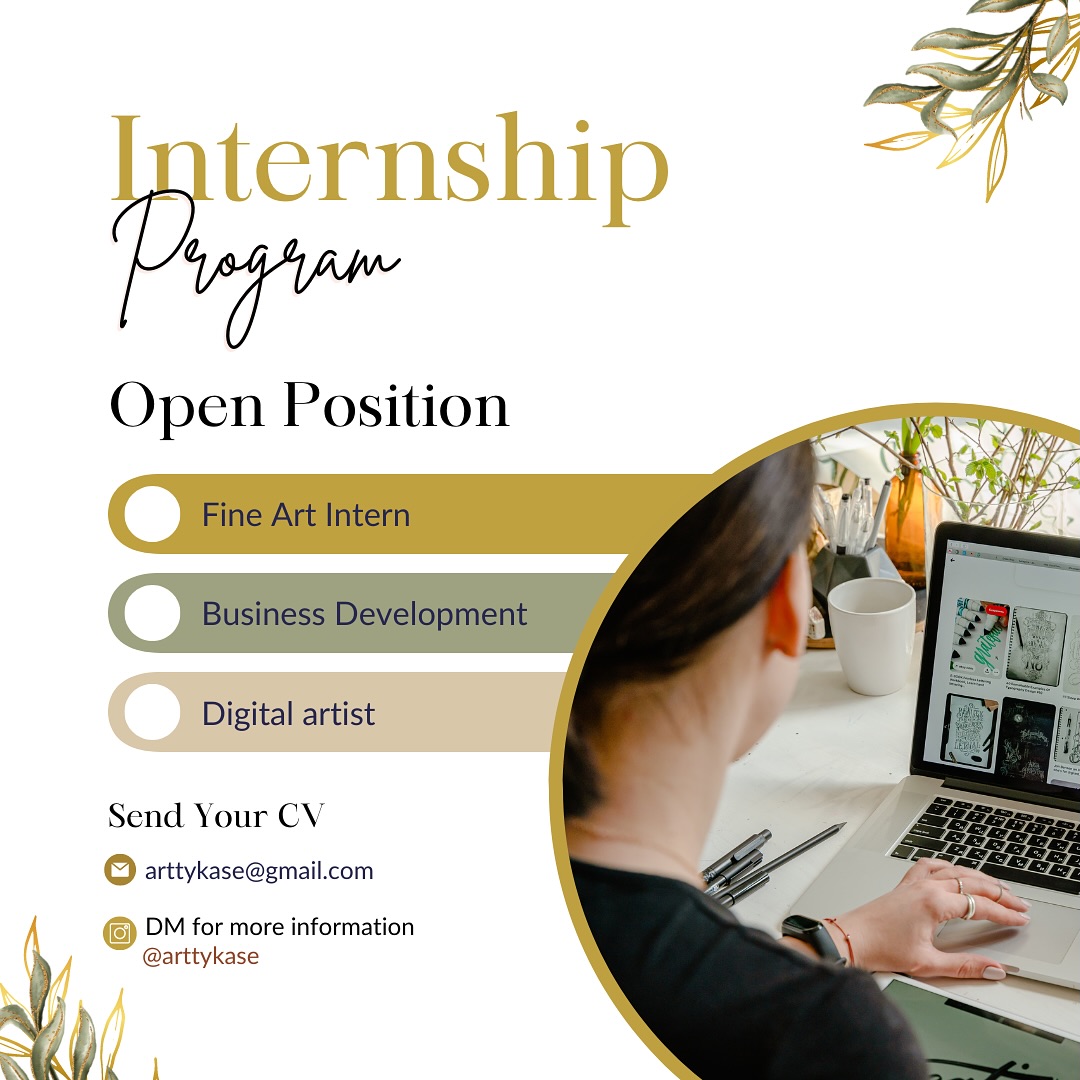 🎨 Fine Art & Digital Artist Intern:
- Create sketches and paintings
- Collaborate on team projects
- Support product development
- Work on paintings
💼 Business Development Intern:
- Research art market & competition
- Develop customer attraction plans
- Assist in promotions & campaigns
- Support existing customers
- Aid sales team in finding & closing deals
- Analyze sales data for growth
- Stay updated on industry trends
Join our team and elevate your skills to make an impact with us!
#JoinTheTeam #OpportunityAwaits #InnovationHub #CreativeMinds #CareerGrowth #TeamworkMakesTheDreamWork #UnlockYourPotential #ArtIntern #BusinessDevelopment #ArtMarket #Teamwork #Innovation #BrandGrowth #CreativeOpportunities #arttykase