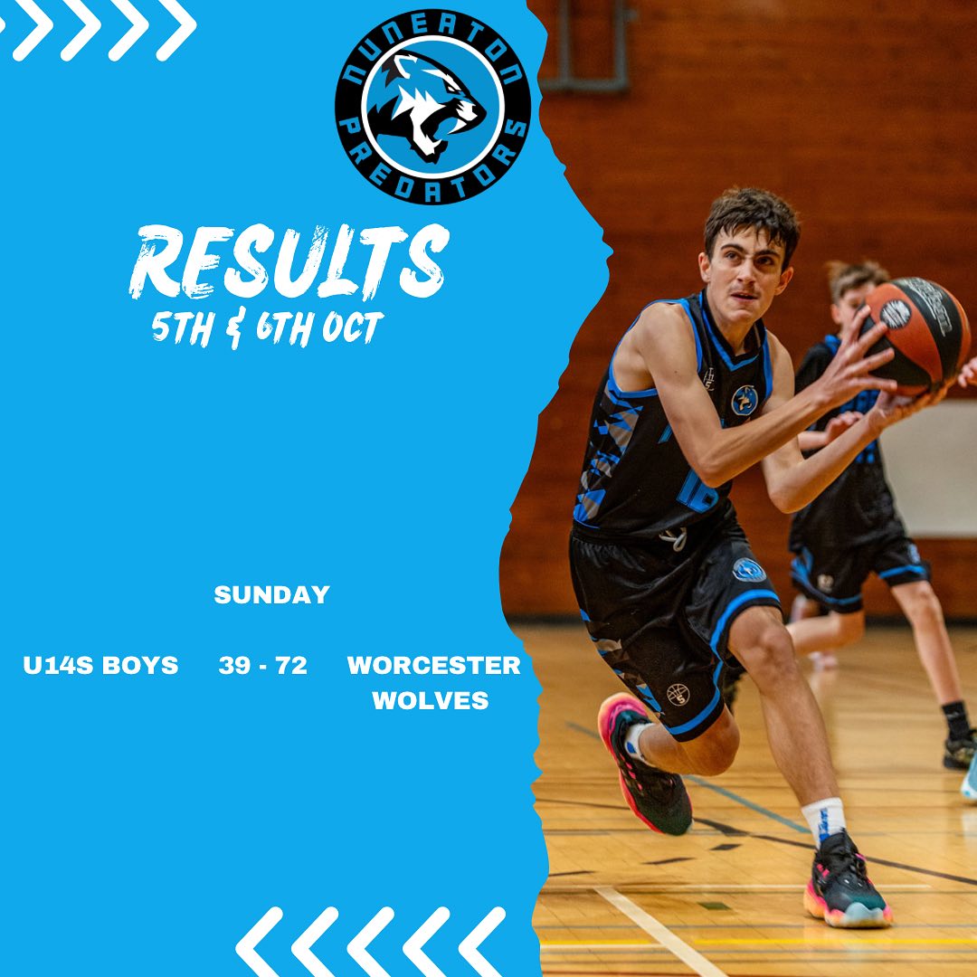 Results form the Weekend of 5th & 6th Oct 🏀
A tough challenge for our U14s this Sunday as they continue to progress in national league. Our boys will learn and bounce back for the next one ✊
#letsgopreds #partofthepride