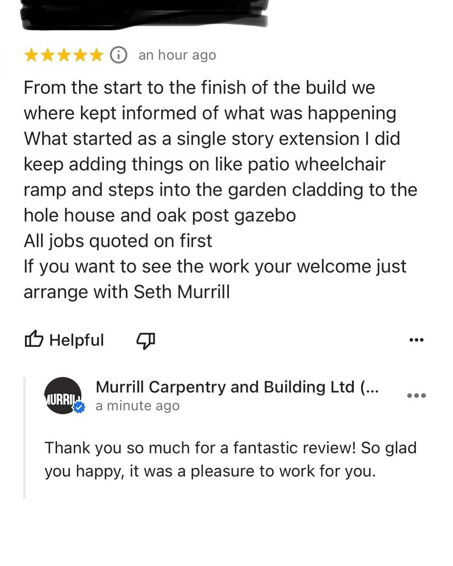 Another fantastic review from another happy customer Always makes us happy! 🙌🏽💫💫❤️