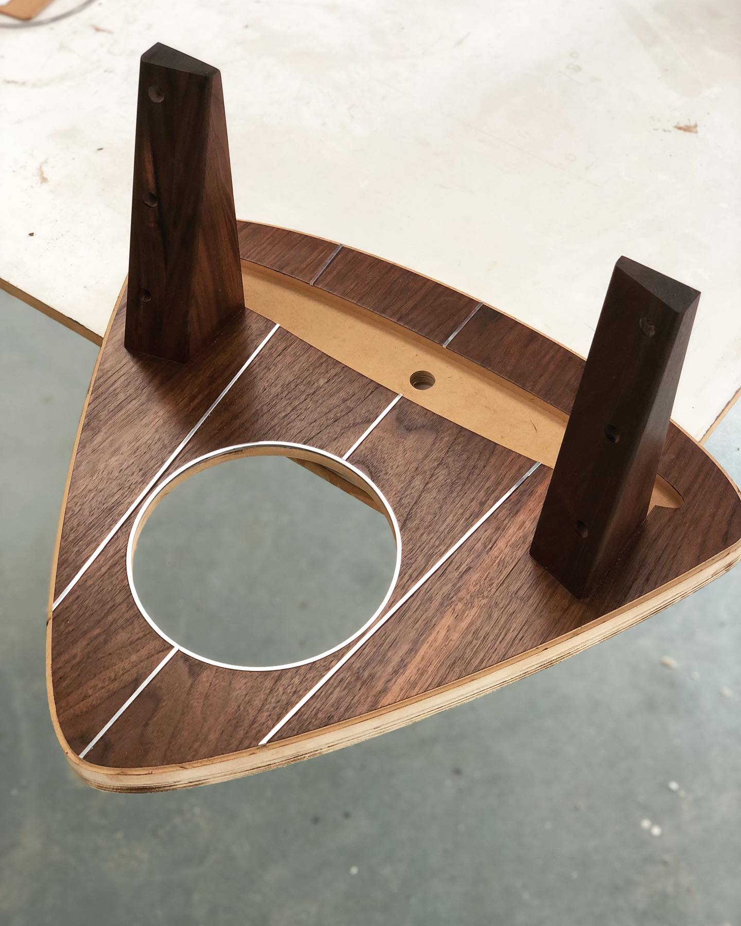 More shapes in walnut and aluminum