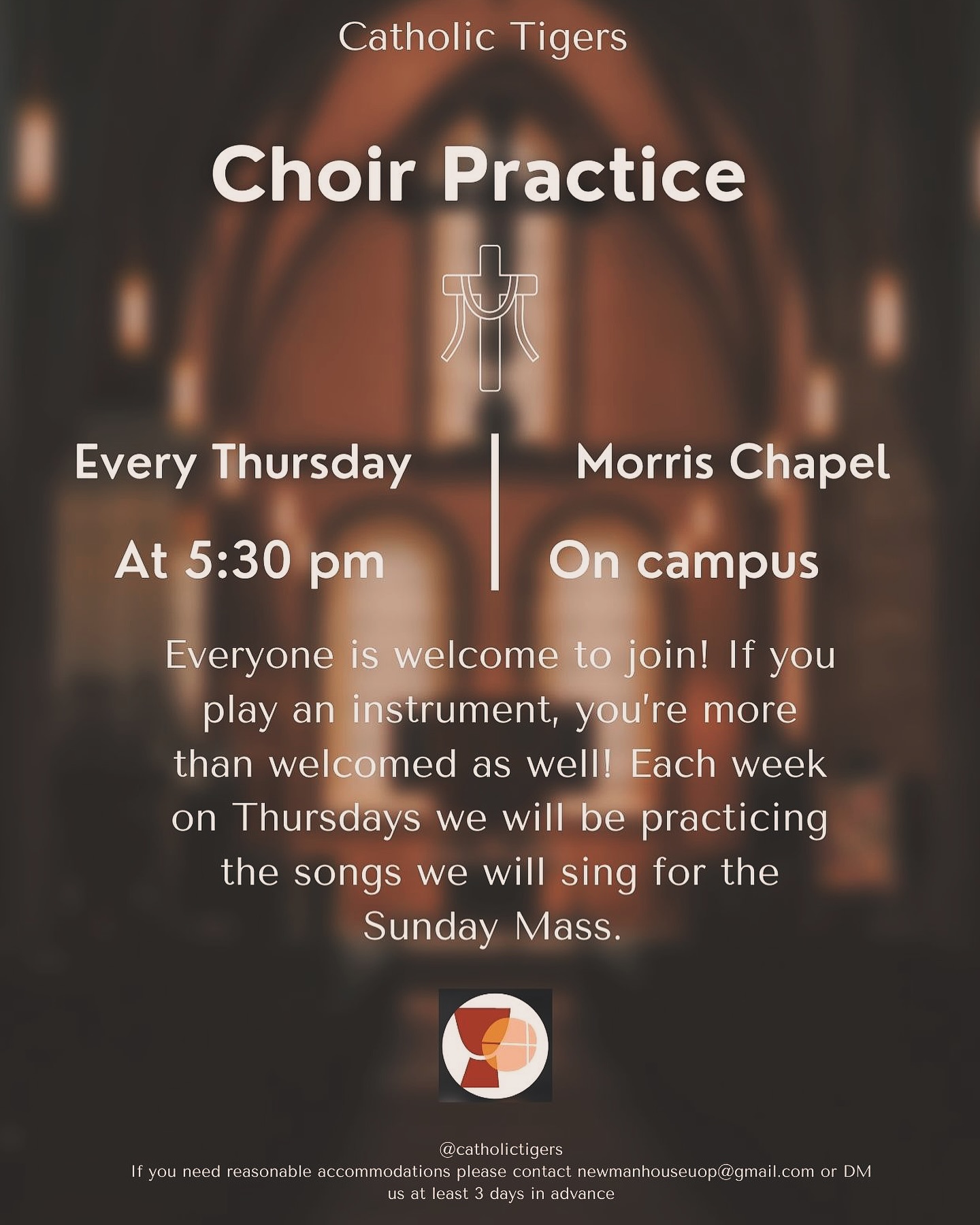 Welcome back Tigers 🐯 Hope everyone had a restful summer break! Here’s this years choir schedule, time, and location! Everyone is welcomed to come practice together!