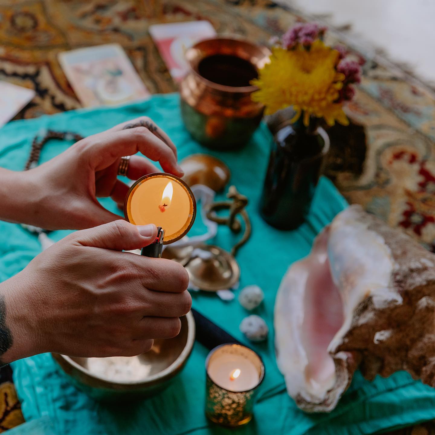 Life as a living ceremony.
One of the practices that has profoundly impacted my experience of myself & the world around me is integrating ritual into my daily life. Ritual is our capacity to commune with Source. It is our ability to transform the ordinary into the extraordinary by simply offering presence & intention to any given moment.
In our hyper hang, patriarchal paradigm, we are often taught that life is linear. We are conditioned to reach from point A to point B, hyper fixating on the destination as the measure of success, sucking us into patterns of override, dissociation & disconnection from the magic that is happening in the present moment.
When we learn to live life as ceremony, we recognize that each & every step along the journey has medicine to share. Every experience, every creature, every sensation, even a tiny droplet of water can be our teacher, each opening a portal into merging with source, remembering our sacred interconnection to all that is.
Ritual does not have to be an elaborate 3 hour ceremony with candles, fancy altars & celestial phenomenon occurring. Ritual can be created in the most simple, mundane moments. We can bring ritual into our daily lives by simply taking a few moments to connect to our breath, noticing all of the subtle sensations that arise in one breath cycle. We can create ceremony in the shower with the ways in which we engage with the water, allowing it to cleanse the old to create space for the new. We can create ceremony by taking a moment to pause before a meal & simply be with our food, allowing the smells to awaken our nasal passage, noticing the colors, the textures, considering the journey the food had to take to arrive on our plate, offering gratitude to the earth that grew the food, the hands that prepared the food, the body that transformed the food.
When we learn to live life as ceremony, we grow our capacity to enrich all of our experiences, our relationships with others, the natural world around us & perhaps most importantly, our relationship to ourselves.
For a journey into life as ritual, please join us for our upcoming 🌹Goddess Awakening Retreat Oct 12-15 SLC, UT🌹
Early Bird ends Oct 1st