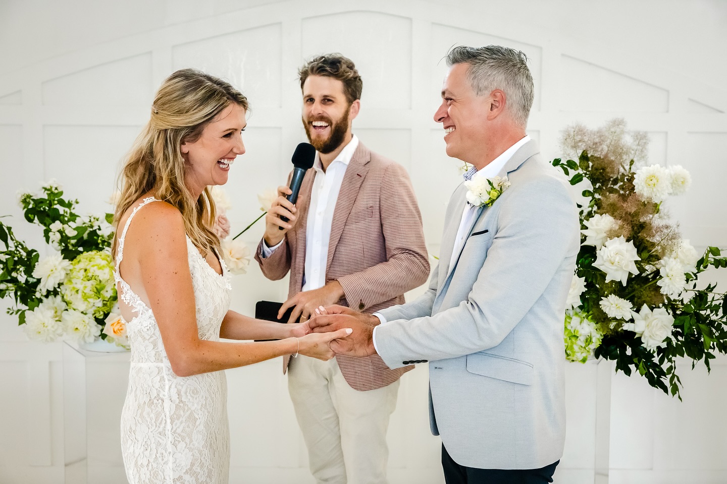 There is nothing more humbling than being booked for a fellow vendors wedding. And then they write a review like this…
⭐️ ⭐️ ⭐️ ⭐️ ⭐️
“It’s literally impossible to give sufficient praise for this guy.
I’ve worked in the wedding industry as a musician & singer for near 20 years; I’ve seen Adam in action maybe a dozen times. Because I’d hung out with him in various green rooms & elbowed him aside at several canape buffets to get access to the good cheese, I had a good idea about the guy he is and the type of ceremony he conducts - which is why he was top of the list for my own wedding. And oh MAN was he the right choice.
Our ceremony was beset - literally the exact second my wife walked up the aisle - by the biggest, most hilariously evil thunderstorm any of the many wedding industry pros in attendance had ever seen. Howling sideways winds, driving rain, earth-shaking cracks of thunder, umbrellas tumbling across the landscape. More than enough to fluster a lesser celebrant... but not Adam! He was cool & calm as the storied cucumber, asking how we’d like to proceed then immediately taking charge when we shrugged and asked him what he suggested. Several necessary pauses were masterfully inserted whilst Armageddon unfolded around us, then Adam got us back on track beautifully.
The ceremony itself was just perfection. Adam has that rare blend of charisma & humour, without being over the top or obnoxious. Having performed at literally hundreds of ceremonies over the years, I’ve seen the full spectrum from Hey Hey It’s The Celebrant Show to robotic cut-&-dried low-talker blandness; in my opinion, Adam strikes the exact right balance between bland and over-the-top. He facilitates the ceremony perfectly and hits the right heartfelt and funny notes without making it about him, like other lesser celebrants occasionally do. The ceremony was 100% about us, beautifully written and perfectly executed, even under the most absurdly trying circumstances.
Thank you mate. Thank you so very much for being part of our day, we were absolutely thrilled to have you and will forever be singing your praises to anyone and everyone planning a wedding.”
📸 @fvidalphotography