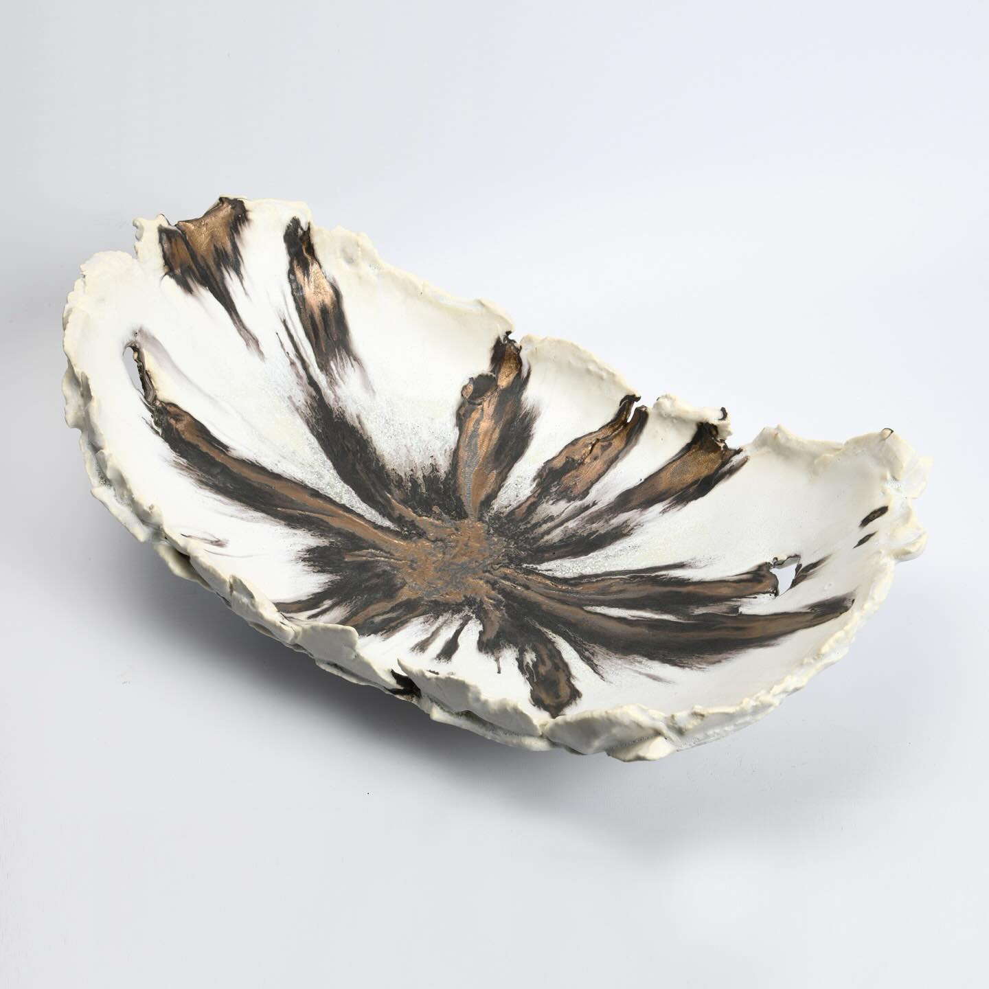 .
Platter
Stoneware and porcelain, reactive slip and glaze. L52, w30, h15 cm
In my previous life - when I was working in London as a VFX artist, creating CGI for films - I often used to walk from Soho to Bloomsbury to visit the Contemporary Ceramics Centre.
I would spend many a happy lunch break there marvelling at the variety of ceramic work and perusing their collection of books. This was the beginning of my ceramic journey, a journey that led me to leave my career in VFX, return to college to study ceramics and begin my career as a maker.
So you can imagine how delighted I am to I have delivered three pieces of my work (including this large platter) for the new members exhibition later this month.
Details to follow.
@ceramicscentre @craftpotters
•
•
•
#sculpture
#art
#ukartist
#sculpturalvessel
#newwork
#firedthings
#katewindibankart
#ceramics
#ceramicart
#ceramica
#céramique
#contemporaryceramics
#contemporarysculpture
#contemporarycraft
#interiordesign
#interiorbeauty
#naturedesign
#sculpture
#art
#wabisabi
#clay
#陶芸
#digswellarts
#ccdirectory
#ceramicscentre
#craftpotters
#craftpottersassociation