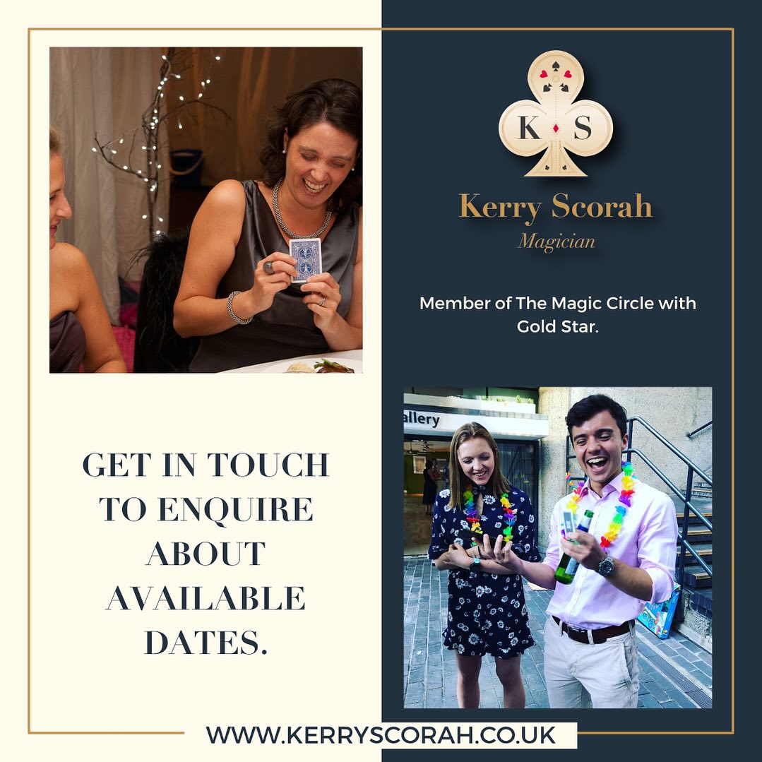 Planning a corporate event this year?
Summer BBQ, away day, drinks on the terrace? ☀️🍸
Why not add a little magical entertainment to your party?
I can wander around your guests, entertaining them while they relax and enjoy the event.
Want to know more?
Feel free to get in touch, all of my info is in my bio 😍