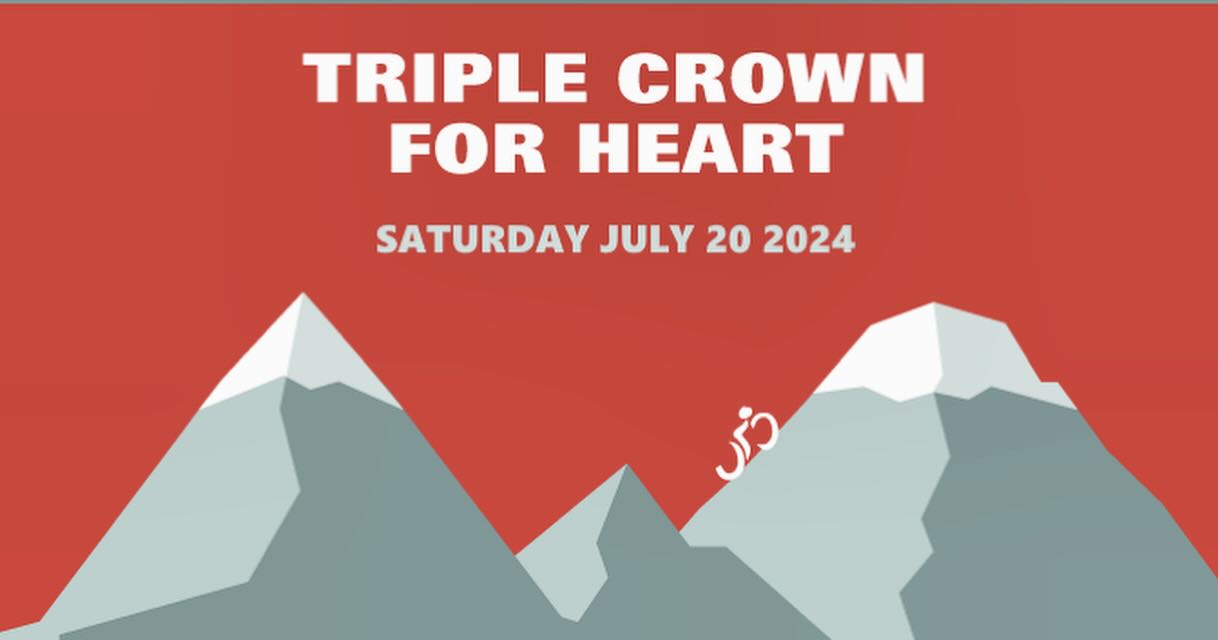 Registration is open for the @triplecrownforheart ride on July 20th this year! Register now to save $$ and get a jumpstart on your fundraising. Register through the @triplecrownforheart website. I will see you at the finish line! #livingwithheartdisease #charity #charityevent #climbamountain #climb3mountains #ride #rideforheart #sads #geneticheartdisease #arvc #athleteatheart