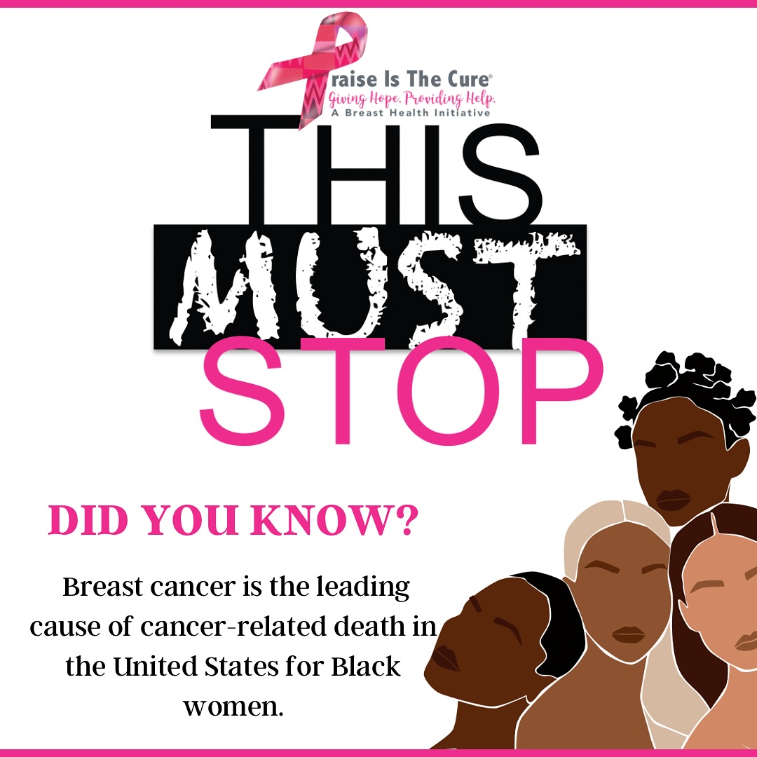 According to a July 2024 article by Breastcancer.org there are persistent disparities in breast cancer by race and ethnicity particularly around incidence and death rates:
- Black women are more likely to die from breast cancer than women of any other racial or ethnic group.
- Breast cancer is the leading cause of cancer-related death in the United States for Black women.
- Hispanic women have a 20% lower incidence rate of breast cancer than other groups, but it's the leading cause of death among these women.
- Ashkenazi Jewish women have a higher risk of breast cancer because of a higher rate of BRCA mutations.
This is why Praise is the Cure advocates, fights, and educate because THIS MUST STOP! #thismuststop #breastcancerfacts #breastcancerresearch #breastcancersupport
This information is provided by Breastcancer.org.
For more information read here: https://www.breastcancer.org/facts-statistics#