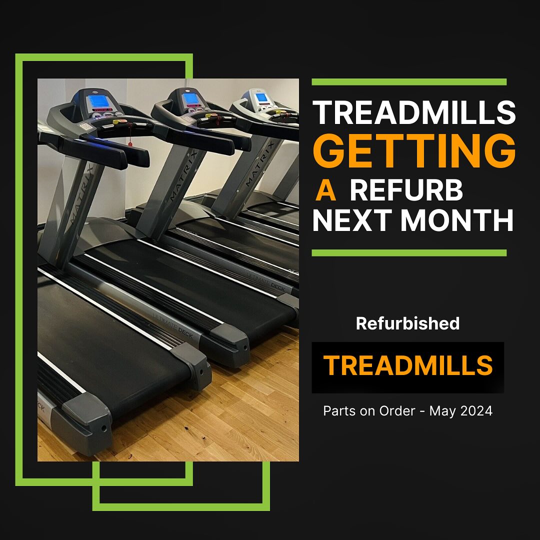 New parts ordered for refurbishment work on all 4 Treadmills. They’ll look good as new again soon! 🏃