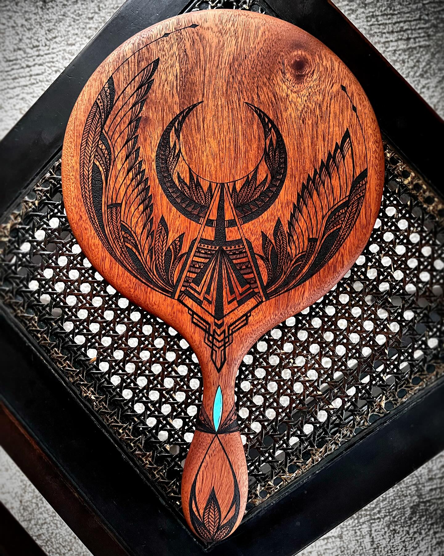 Goddess hand mirror ✨The first of many 🤩
Featuring Mahogany from PR, Native American turquoise inlay, original freehand pyrography design, and of course *goddess vibes* ✨🌺🌙
.
.
.
.
.
.
.
#kcapurasdesign #pyrography #pyrographyart #pyrographyartist #woodart #woodartist #woodburning #woodburningartist #woodburningart #woodporn #burnedbyhand #freehand #abstract #abstractart #woodcraft #originaldesign #oneofakind #femalewoodworker #naturalstyle #homedecor #boho #bohohome #handmademirror #mirror #handmirror #goddess #artofinstagram #artporn #michigan #localartist @razertip @odiesoil