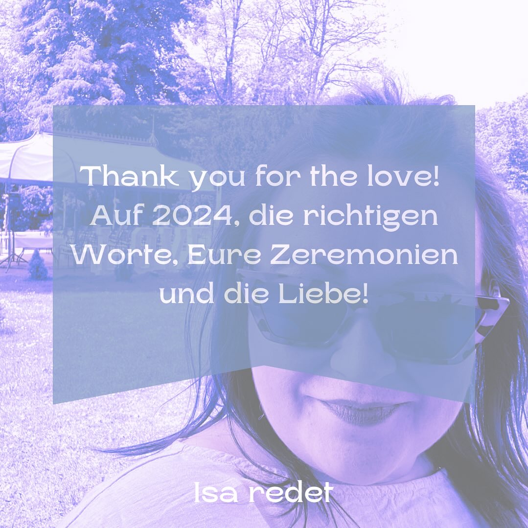 Danke, dass ich auch 2023 für und mit Euch reden durfte! 💙 Habt einen guten Start ins neue Jahr. Vielleicht ist es das Jahr, in dem ihr heiratet. Vielleicht heißen wir gemeinsam Euer Baby willkommen. Vielleicht sagen wir einem lieben Menschen zusammen Adieu. Gerne finde ich die passenden Worte.
Ich freue mich auf unsere Begegnungen und Eure Geschichten. 💙✨🎆
#freierednerin #freieredner #freietrauung #willkommen #baby #hochzeit #wedding #inspo #engaged #verlobt #isaidyes #braut #brautkleid #bräutigam #love #liebe #wirheiraten #hochzeit2024 #hochzeit2025 #heirateninhessen #pfalzliebe #hessen #darmstadt #isaredet