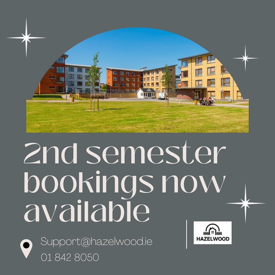 We still have availability for semester 2 !!!
Single en-suite
Double en-suite
Twin en-suite
Be quick as we are booking up quickly :)
#hazelwoodstudentvillage