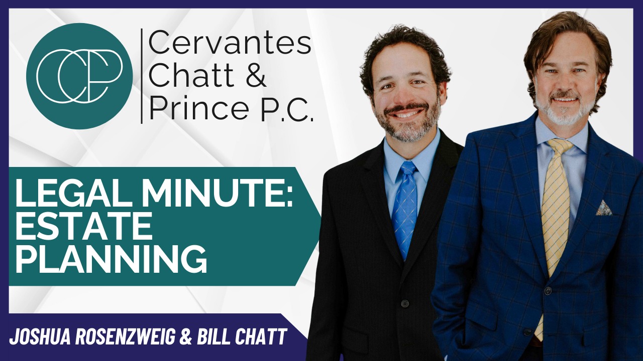 This legal minute episode breaks down a few different scenarios involving the passing of parents and what options are available. The topic was addressed by William Chatt and Joshua B. Rosenzweig, attorney's at CCP.
Contact us today for estate planning assistance!
https://youtu.be/8rW21hx3mvk
#EstatePlanning #parents #estatelaw #estatelawyer #attorney #probatelaw #probatelawyer