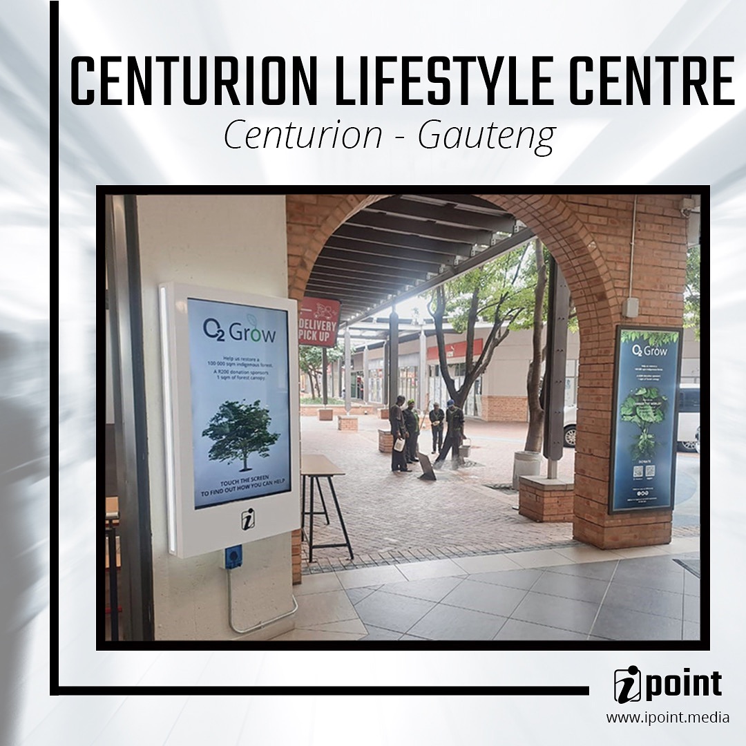 NEW MALL!! Earlier this week we secured our latest site, Centurion Lifestyle Centre, marking our 20th site in Gauteng!!
The installation showcases one of our new designs, the iWindow touchscreen directory along with static poster illumination. Happy shopping!