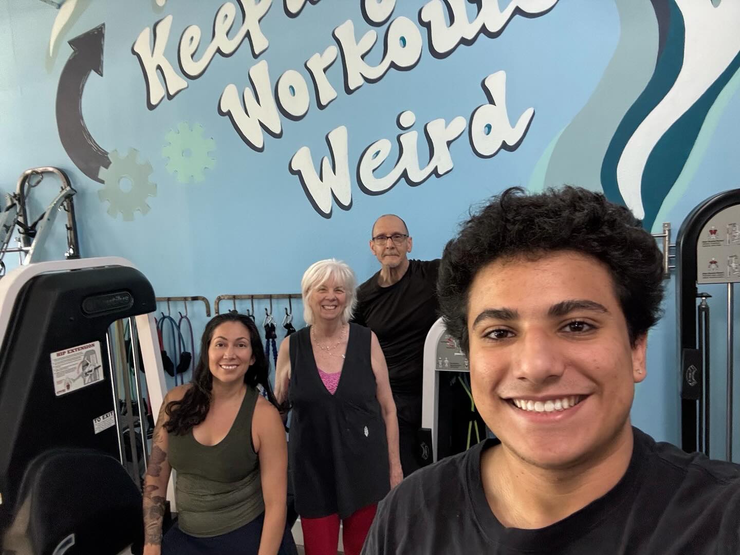 What do we mean by Keeping Workouts Weird? We mean keep it local, of course! AMR is a one of a kind wellbeing studio specializing in resistance training for everyone! We are a family owned and operated gym and we love to see families get fit together. Come in with your spouse, child, parent, sibling or partner for a fun, high reward low risk workout.
This is a most dynamic mother-son duo, Terri and Stewart, working out with our Certified Muscle System Specialist trainers Stephen and Mel.
Terri says, "Working out at AMR has been a huge blessing in my life. The cherry on the marvelous cake of that place is getting to work out with my teenager. AMR provides the most amazing services by the industry’s finest trainers. My teenage son actually got up at 6:00 am to work out with Stephen his entire senior year-including holidays. My trainer, Mel, knows my body better than I do at this point. Highly recommend these folks. Highly. 💜"
Want to resistance training? We got you! We serve beginners, weekend warriors, teens, athletes, busy moms, dads & professionals as well as those with chronic illness, stroke, and autoimmunity.
Contact www.AustinMuscleRestoration.com to get started next week 🦾